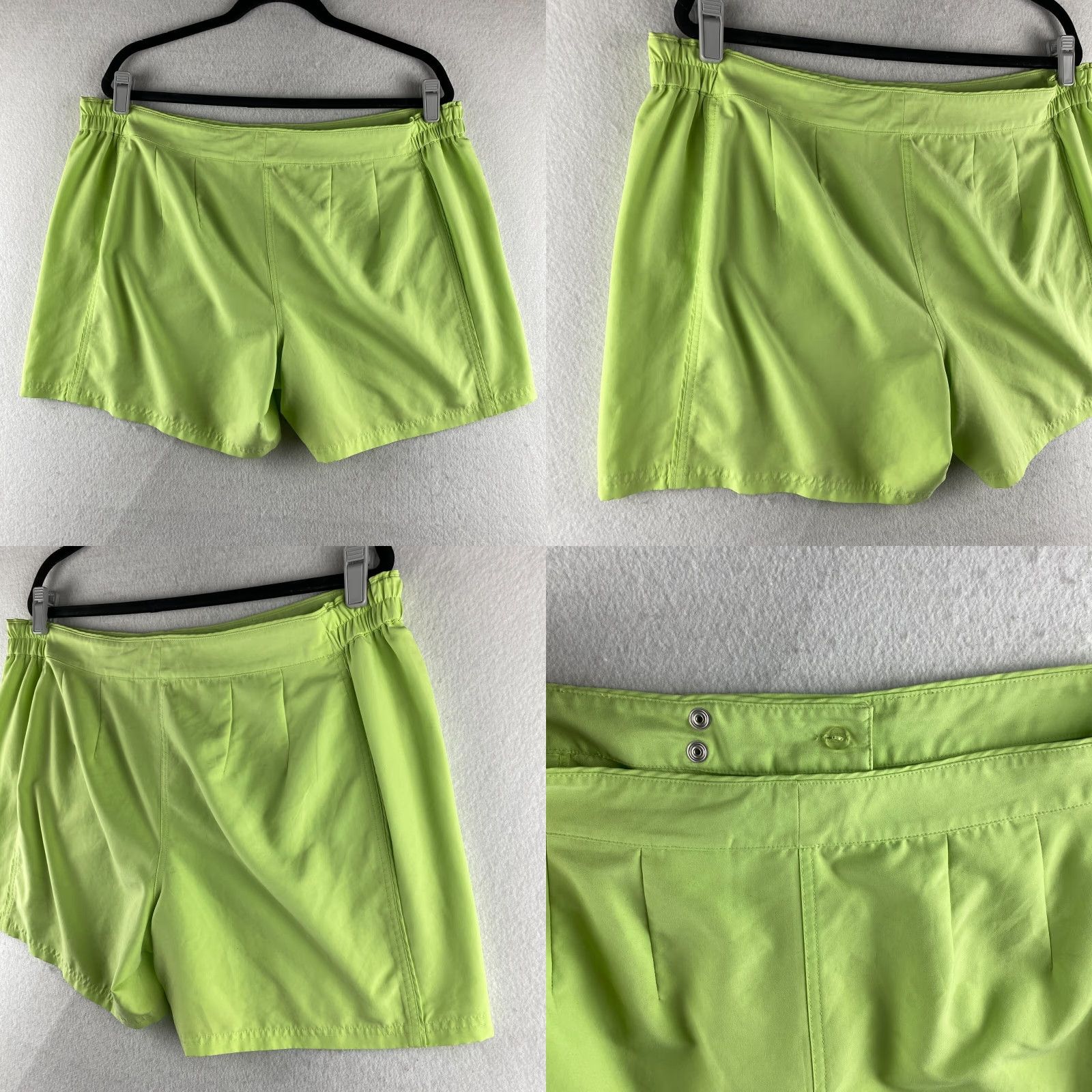Eddie Bauer Eddie Bauer Shorts Women 18 Green Hiking Zip Pockets Light Weight Flat Front Size 40" / US 18 - 9 Thumbnail