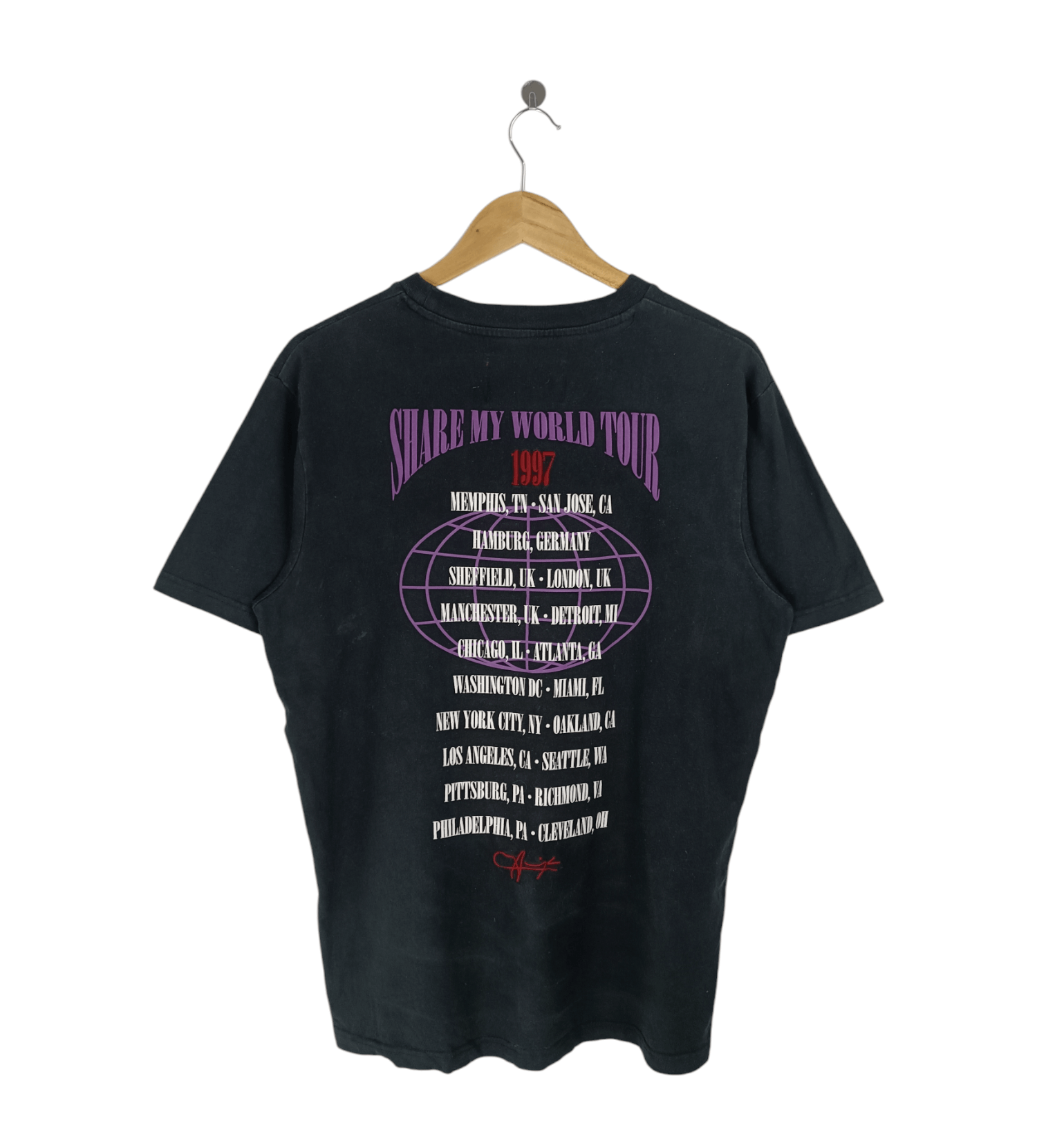 Rap Tees VINTAGE AALIYAH WORLD TOUR 1997 TOUR TEE jcole left eye dre Size US L / EU 52-54 / 3 - 2 Thumbnail