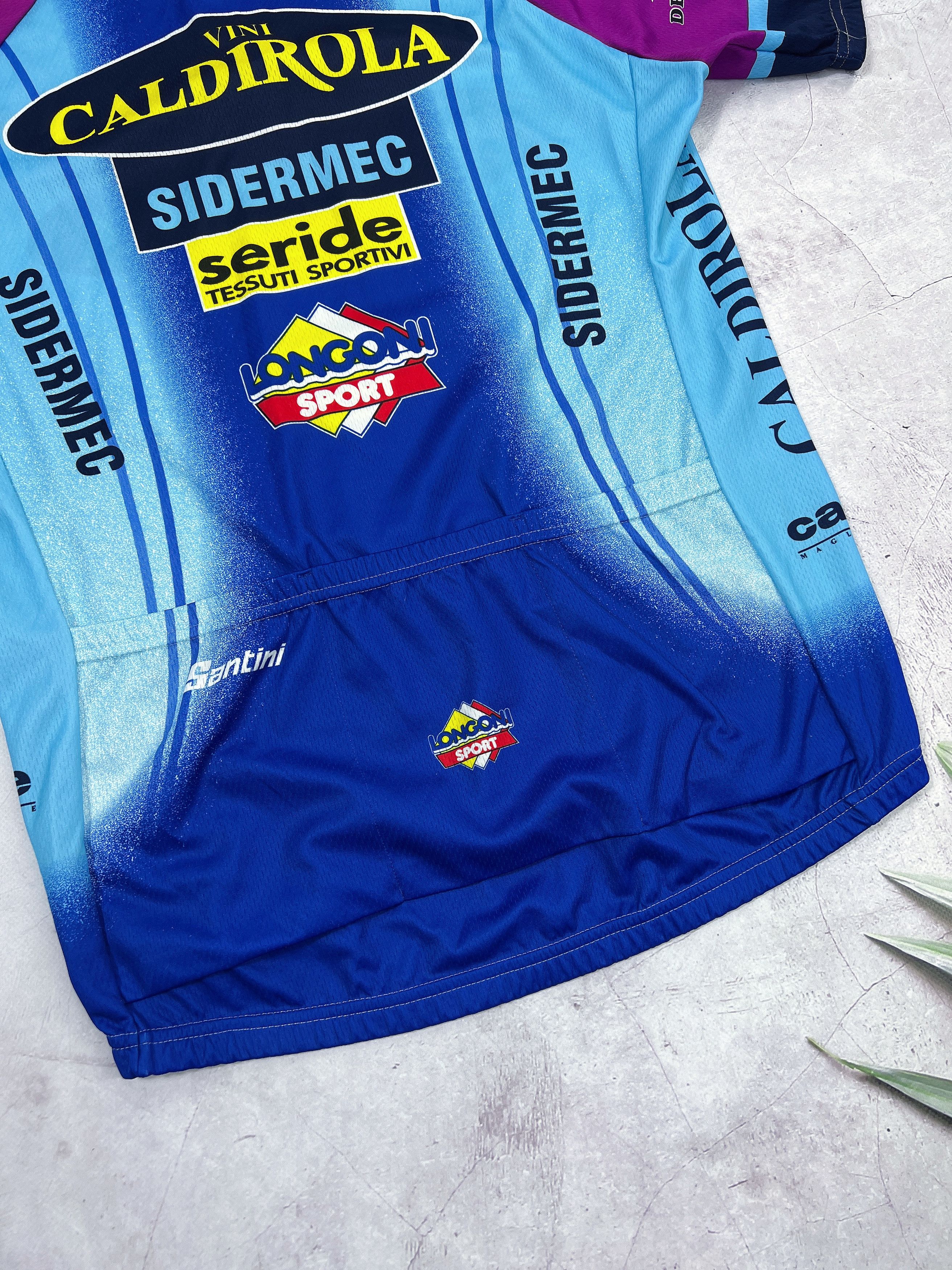 Sports Specialties × Vintage Vintage Santini Vini Caldirola Cycling Jersey Sidermec Size US L / EU 52-54 / 3 - 11 Thumbnail