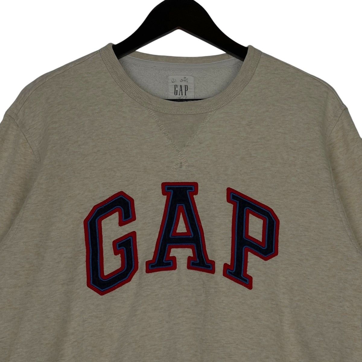 Gap × Vintage Vintage GAP Crewneck Sweatshirt Cream Pullover Jumper Size Size US M / EU 48-50 / 2 - 5 Thumbnail