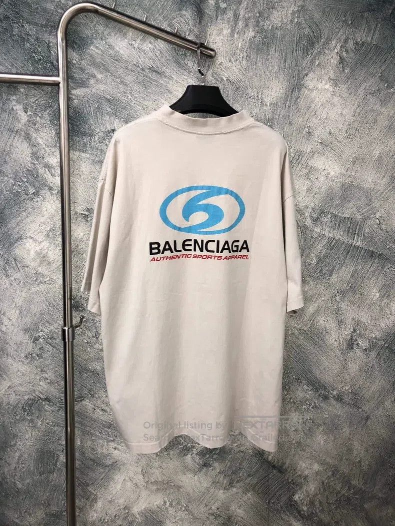 Balenciaga Balenciaga Logo printed round neck loose short sleeve T-sh Size US L / EU 52-54 / 3 - 2 Thumbnail