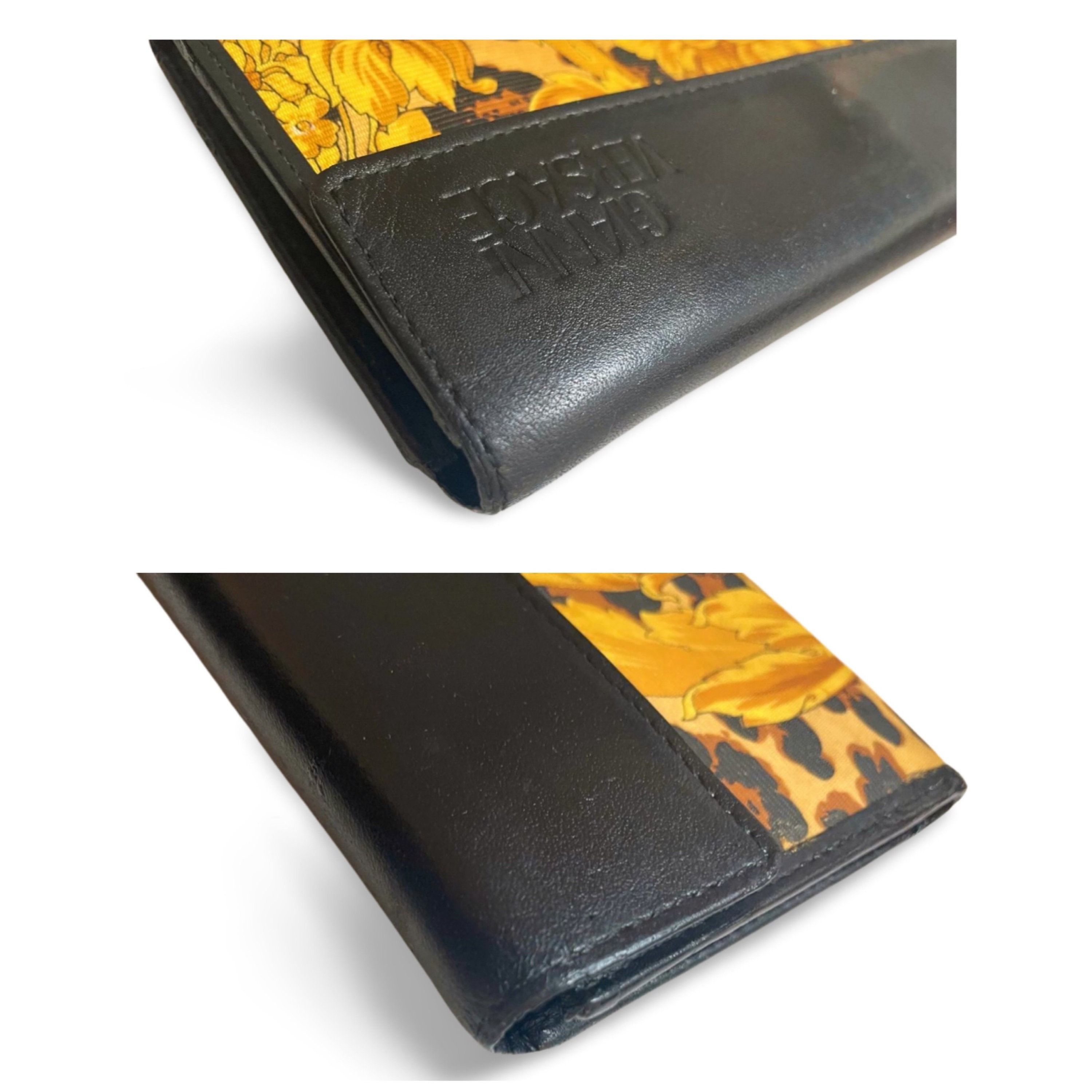 Versace Vintage Gianni Versace leopard and black leather wallet Size ONE SIZE - 3 Thumbnail