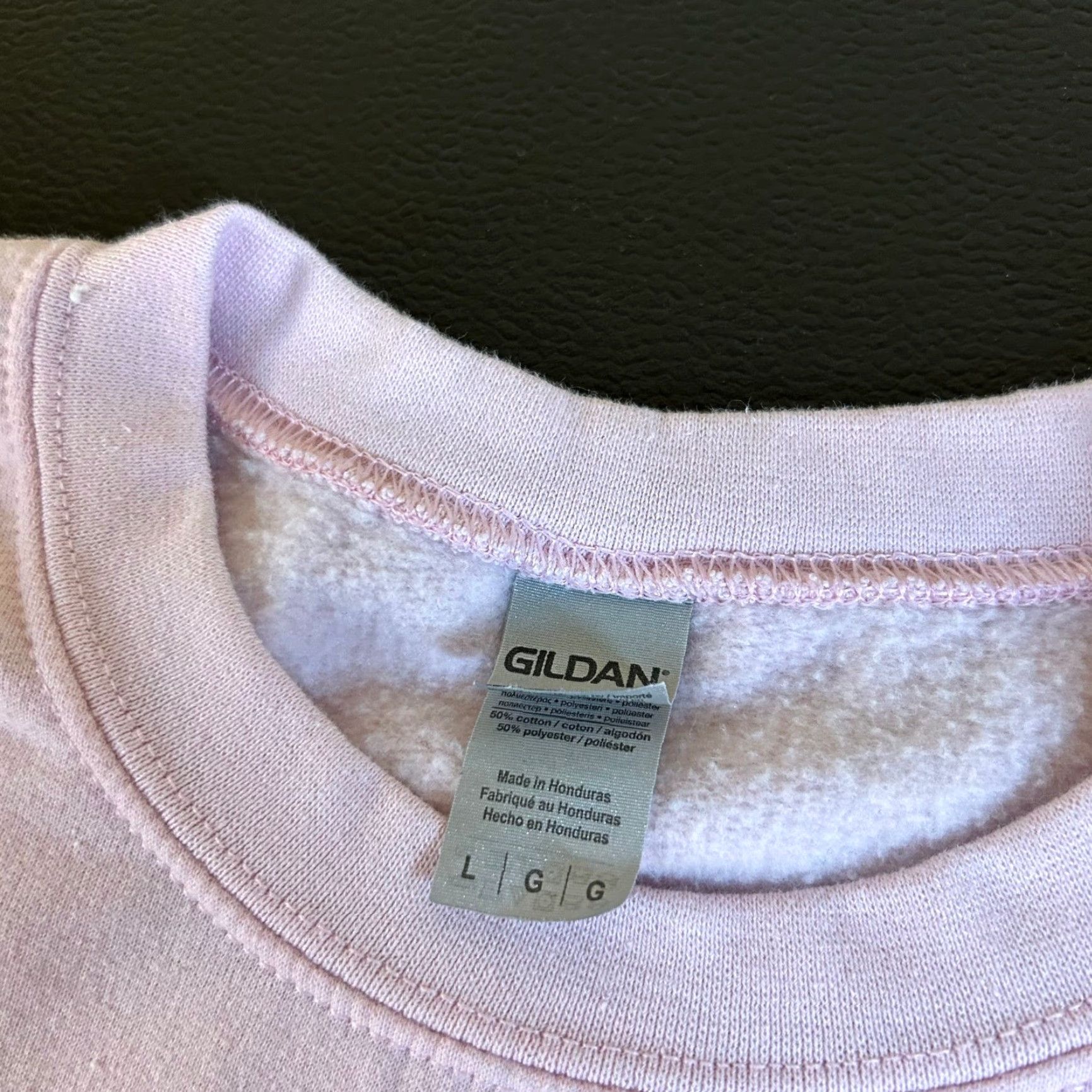 Gildan Gildan Sweatshirt A Little Bit Dramatic Pink Womens Large Pullover Crew Neck Long Sleeve Graphic Print Size L / US 10 / IT 46 - 3 Thumbnail