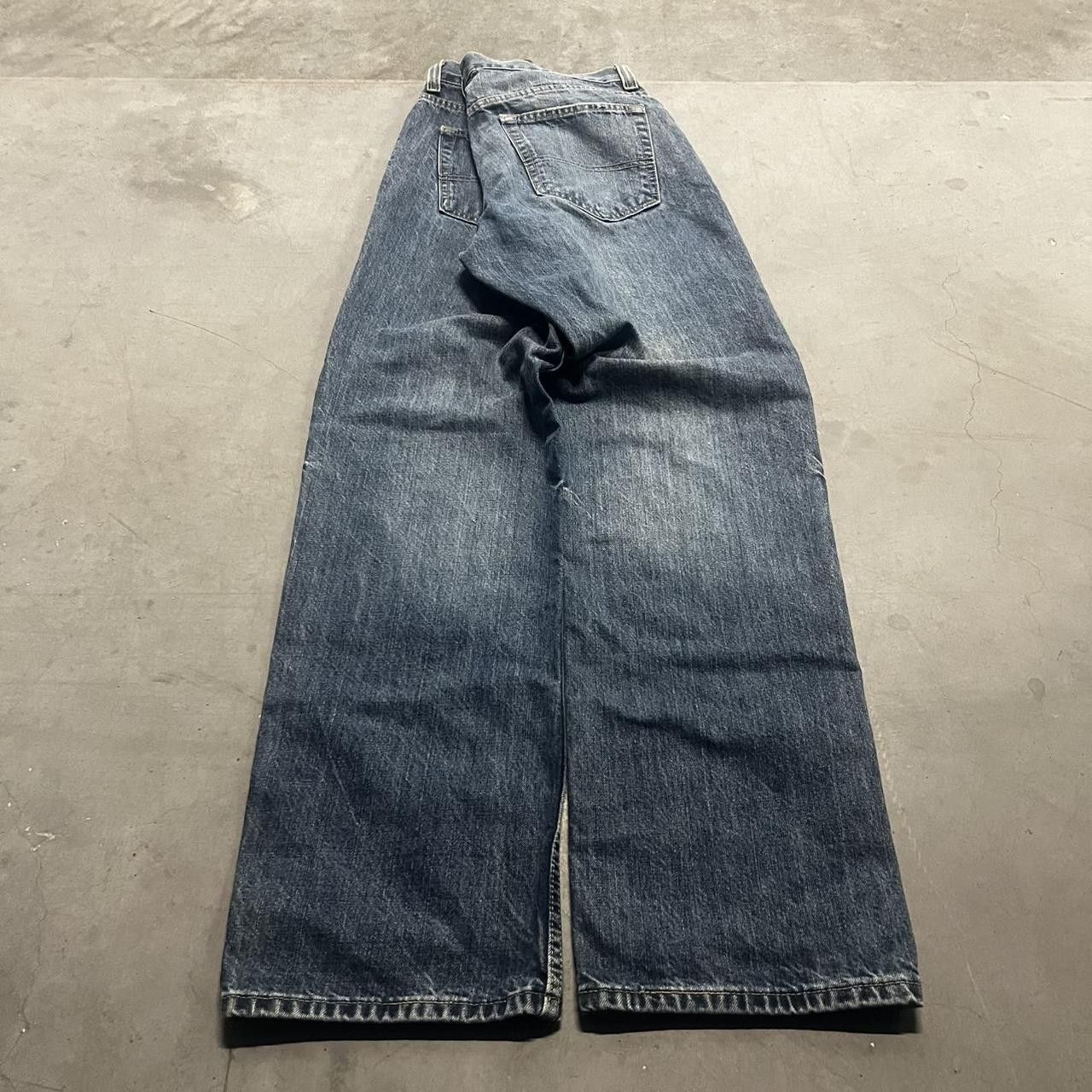 Japanese Brand × Vintage Vintage Y2K Baggy Grunge Streetwear Style camel Denim Jeans! Size US 36 / EU 52 - 6 Thumbnail