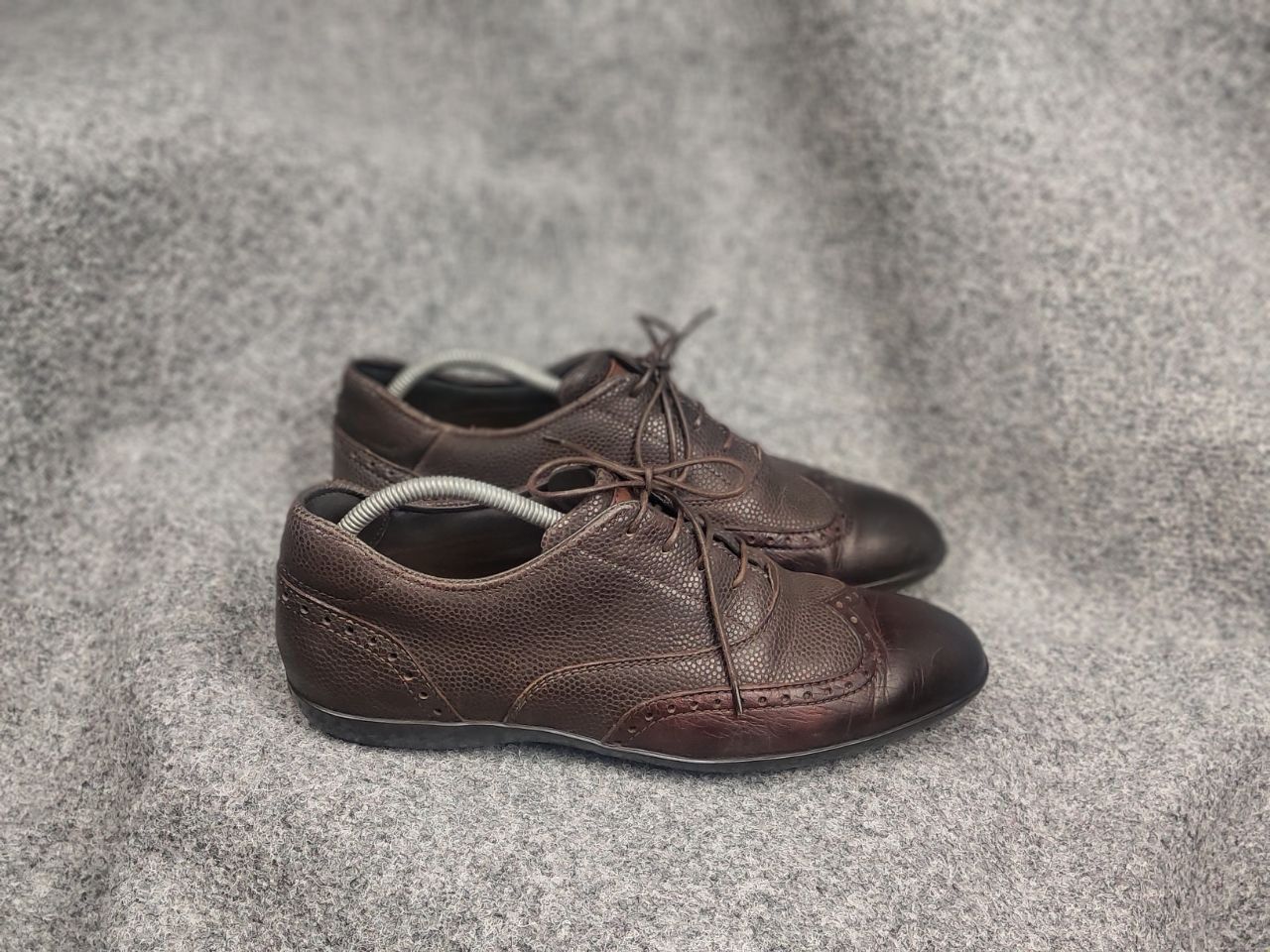 Santoni Santoni Design Brown Leather Low Top Sneakers oxford shoes Size US 8 / EU 41 - 2 Thumbnail