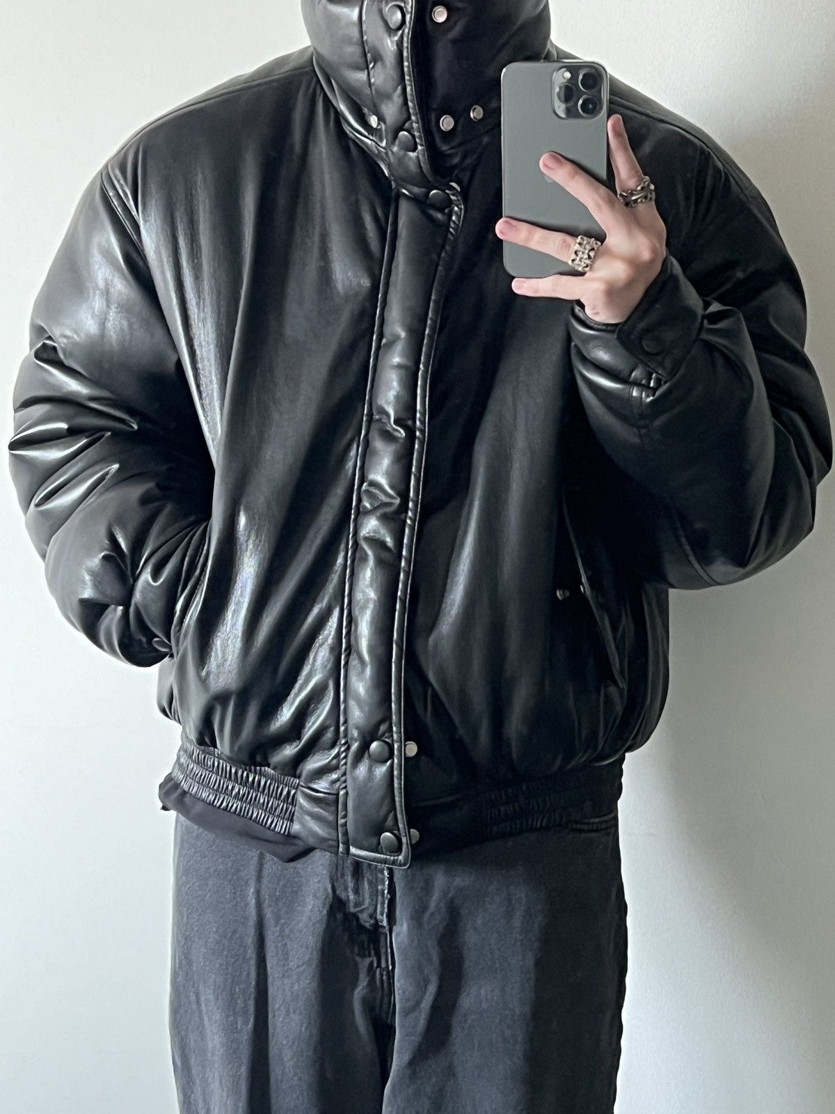 Nanushka Nanushka Oversized Rounded Bomber Jacket Size US XL / EU 56 / 4 - 4 Thumbnail