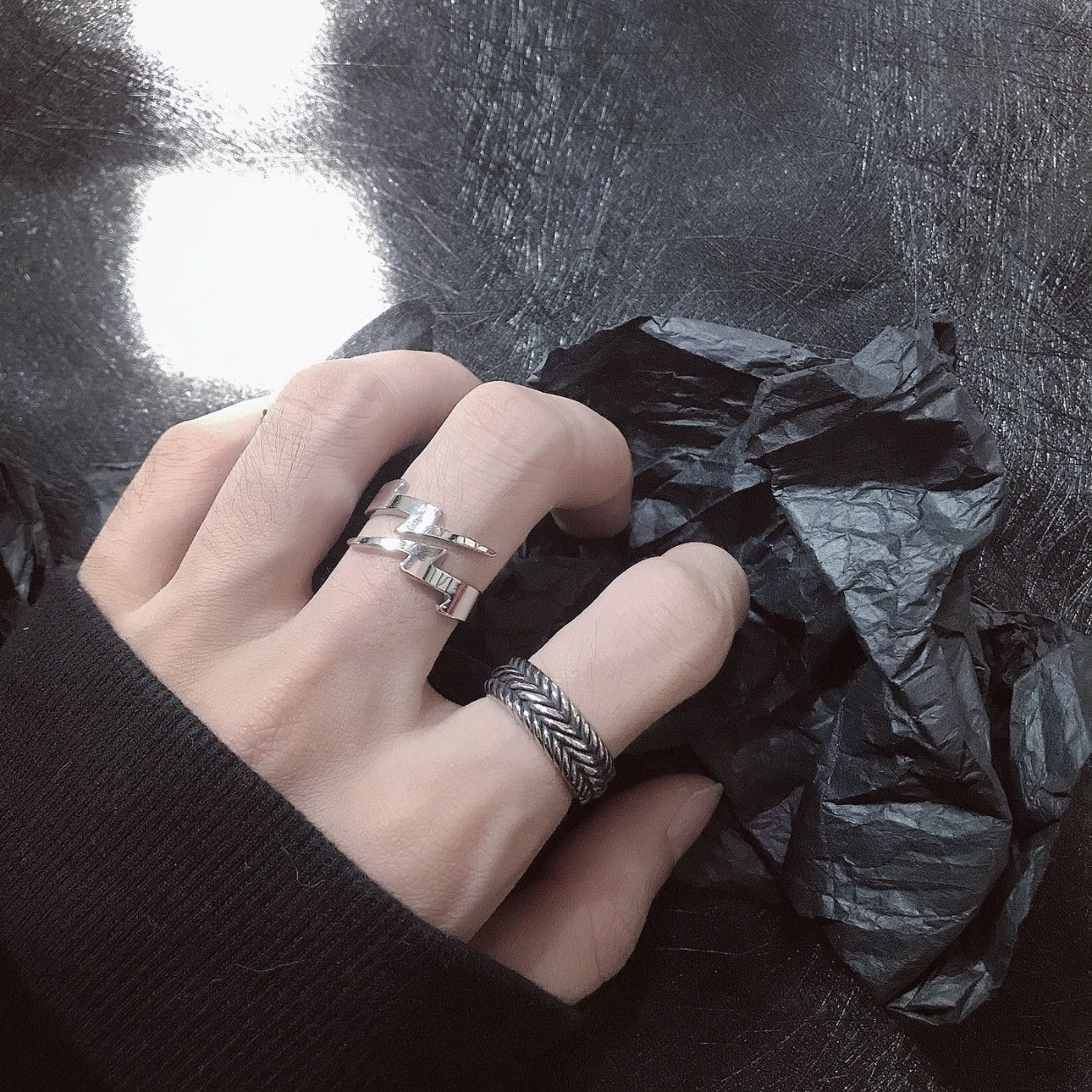 Jewelry New Trend Jewelry Rings Open Size Chrome Ring (Size 7-13) Size ONE SIZE - 4 Thumbnail