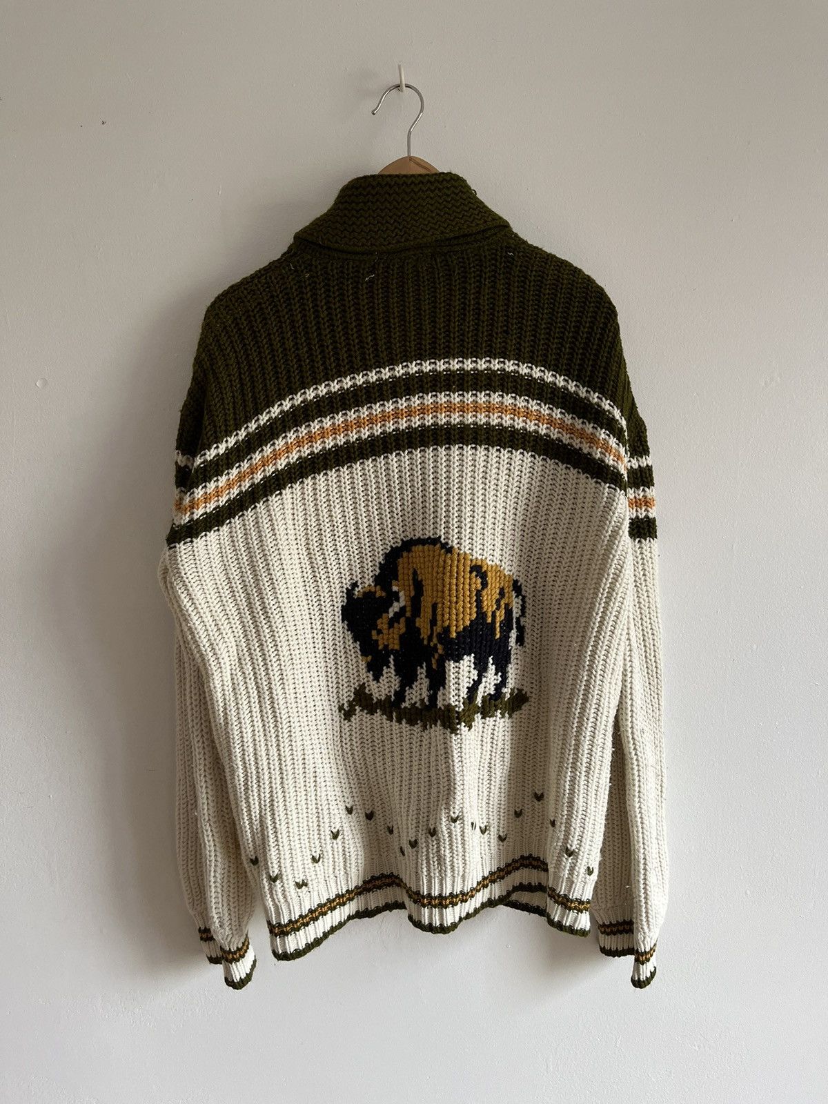 Vintage Vintage Buffalo Cowichan Knit Sweater Vintage Cardigan L/XL Size US L / EU 52-54 / 3 - 16 Thumbnail