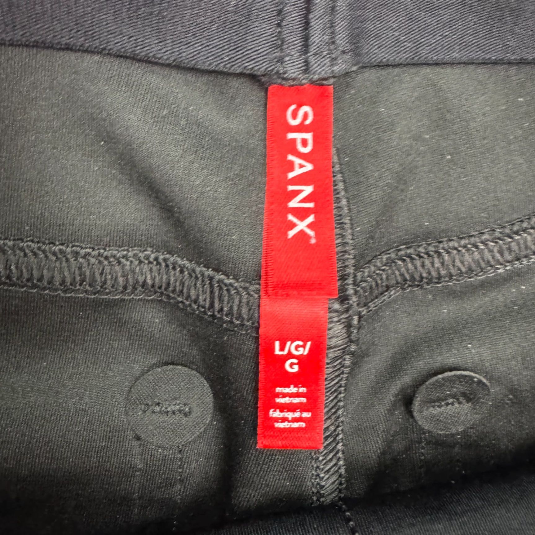 Spanx Spanx Leggings Pants Womens Large Black High Rise Stretch Ankle Leather Look: Faux Leather Type, 26.5 Inseam, Polyester Blend, Regular Size L, Black Size 36" / US 14 / IT 50 - 5 Thumbnail
