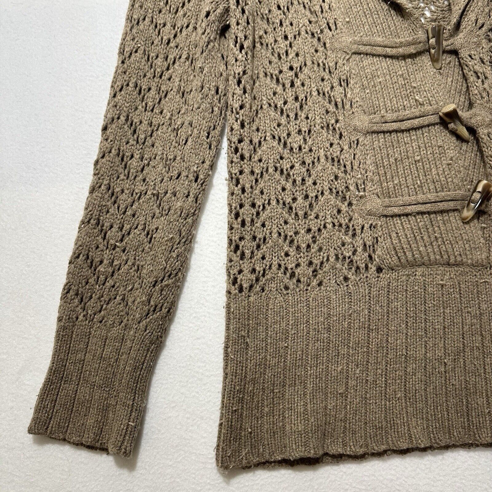 Old Navy Old Navy Large Lambs Wool Angora Cardigan Sweater Knit Beige Size L / US 10 / IT 46 - 8 Thumbnail