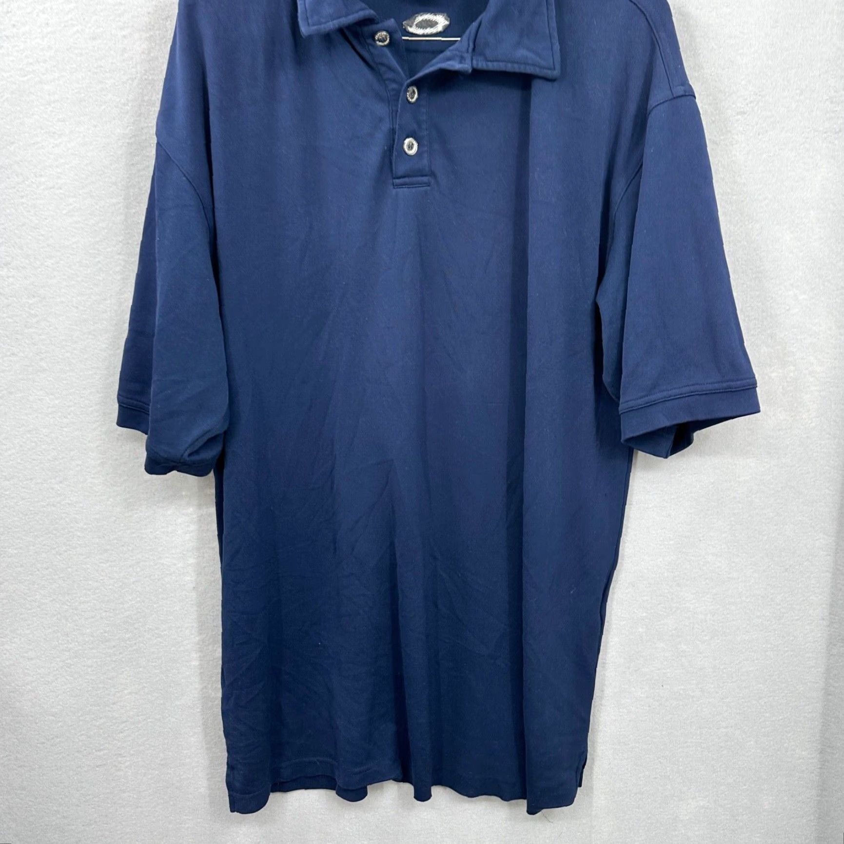 Oakley VINTAGE Oakley Polo Shirt Mens L Blue Logo 90s Preppy Classic Golf Stretch Polo Mens Large Blue Logo Shirt Size US L / EU 52-54 / 3 - 4 Thumbnail