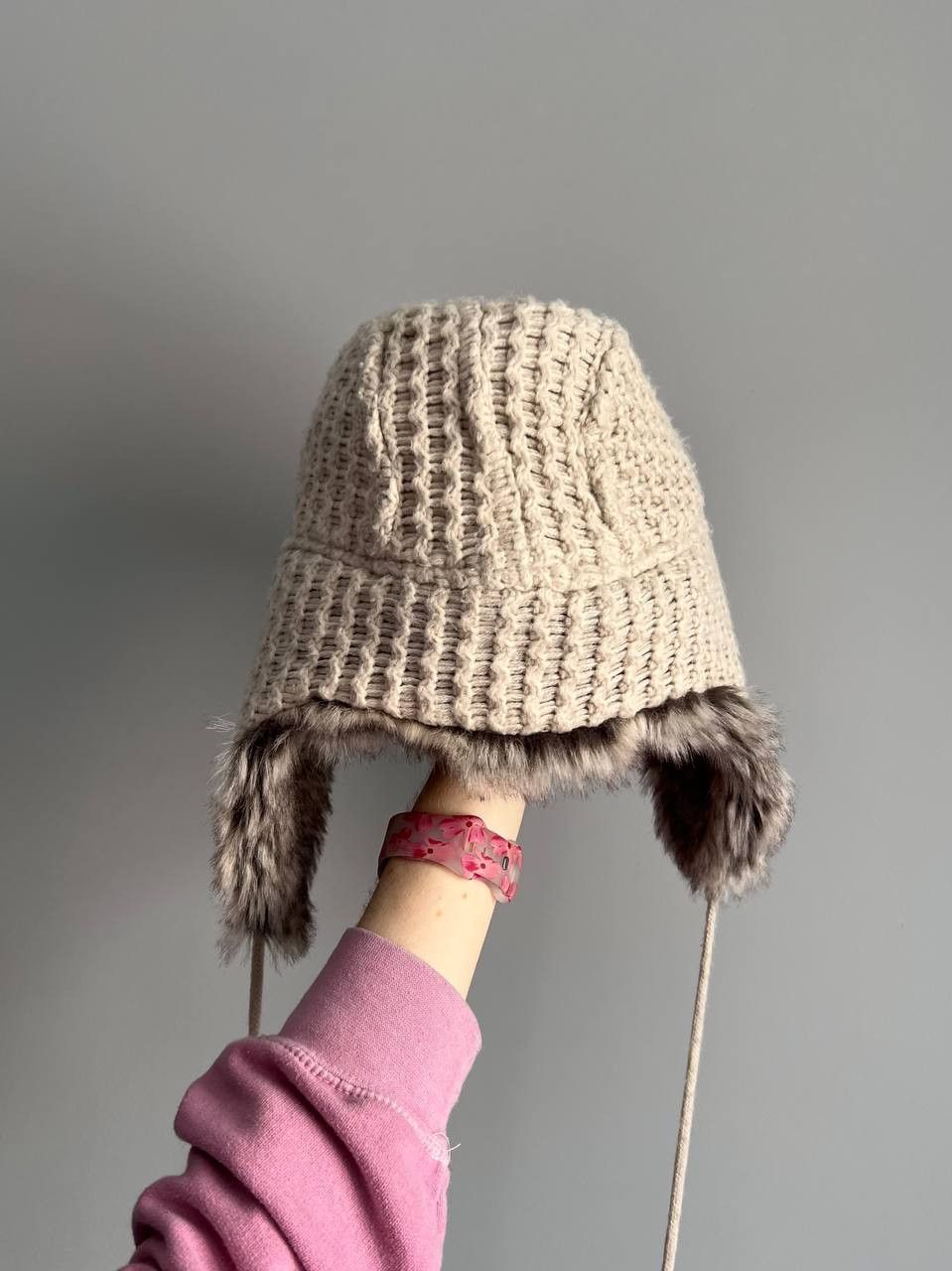 If Six Was Nine Vintage Fur Ushanka Knit hat 00s Size ONE SIZE - 4 Thumbnail