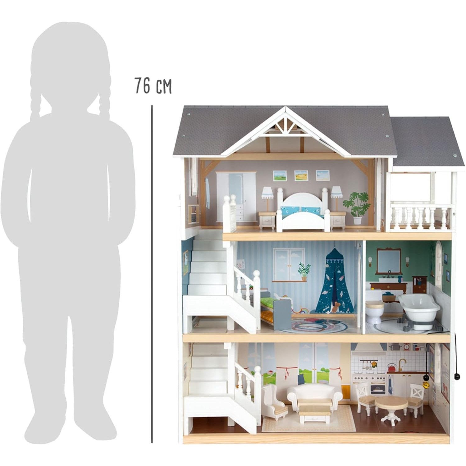 Other Wooden Toys Urban Villa Doll House Playset Collection Size ONE SIZE - 4 Thumbnail
