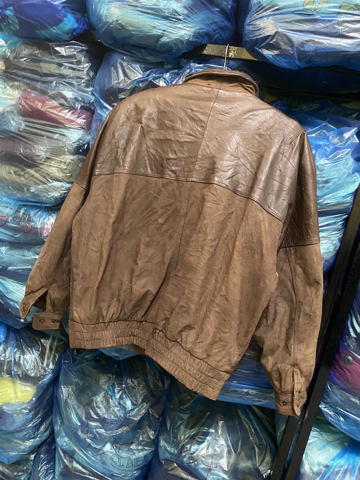 Other Vintage GEROME Barcelona Brown Leather Bomber Jacket Size US M / EU 48-50 / 2 - 12 Thumbnail