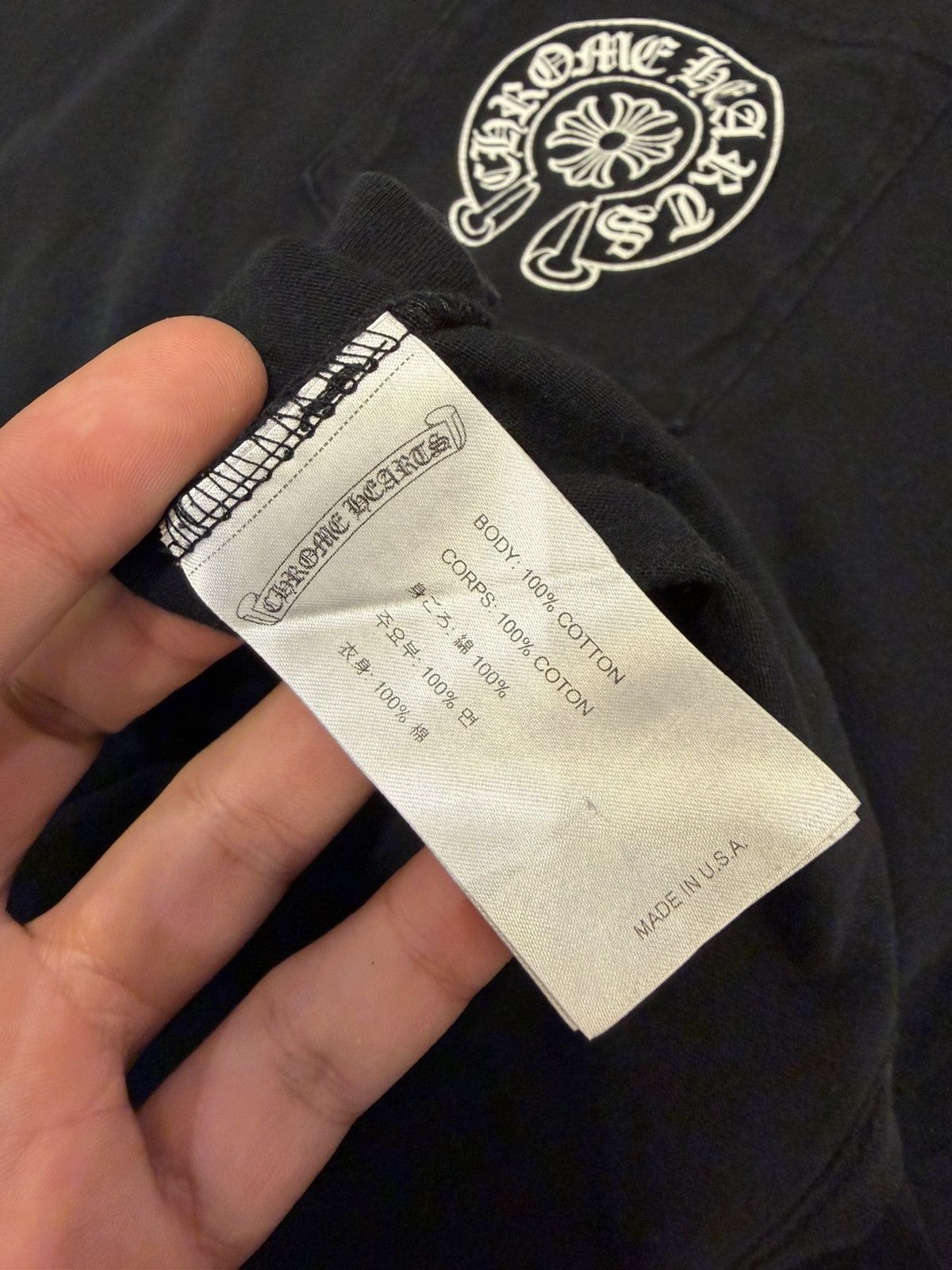 Chrome Hearts Chrome Hearts Hero’s Project Horseshoe Pocket Tee Size US XL / EU 56 / 4 - 4 Thumbnail