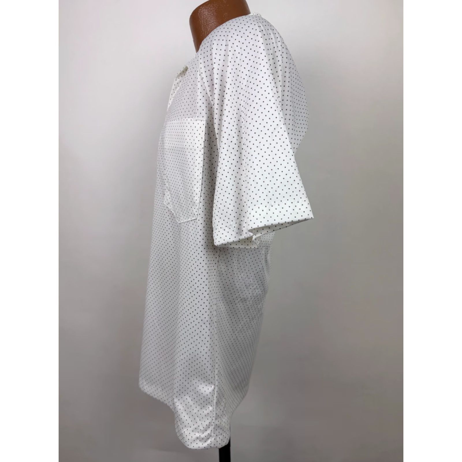 Vintage VINTAGE Styled in California Polo Shirt Men M White Polka Dot 60s 70s Vintage Hipster Retro Slim Short Sleeve Spread Collar Size US M / EU 48-50 / 2 - 7 Thumbnail