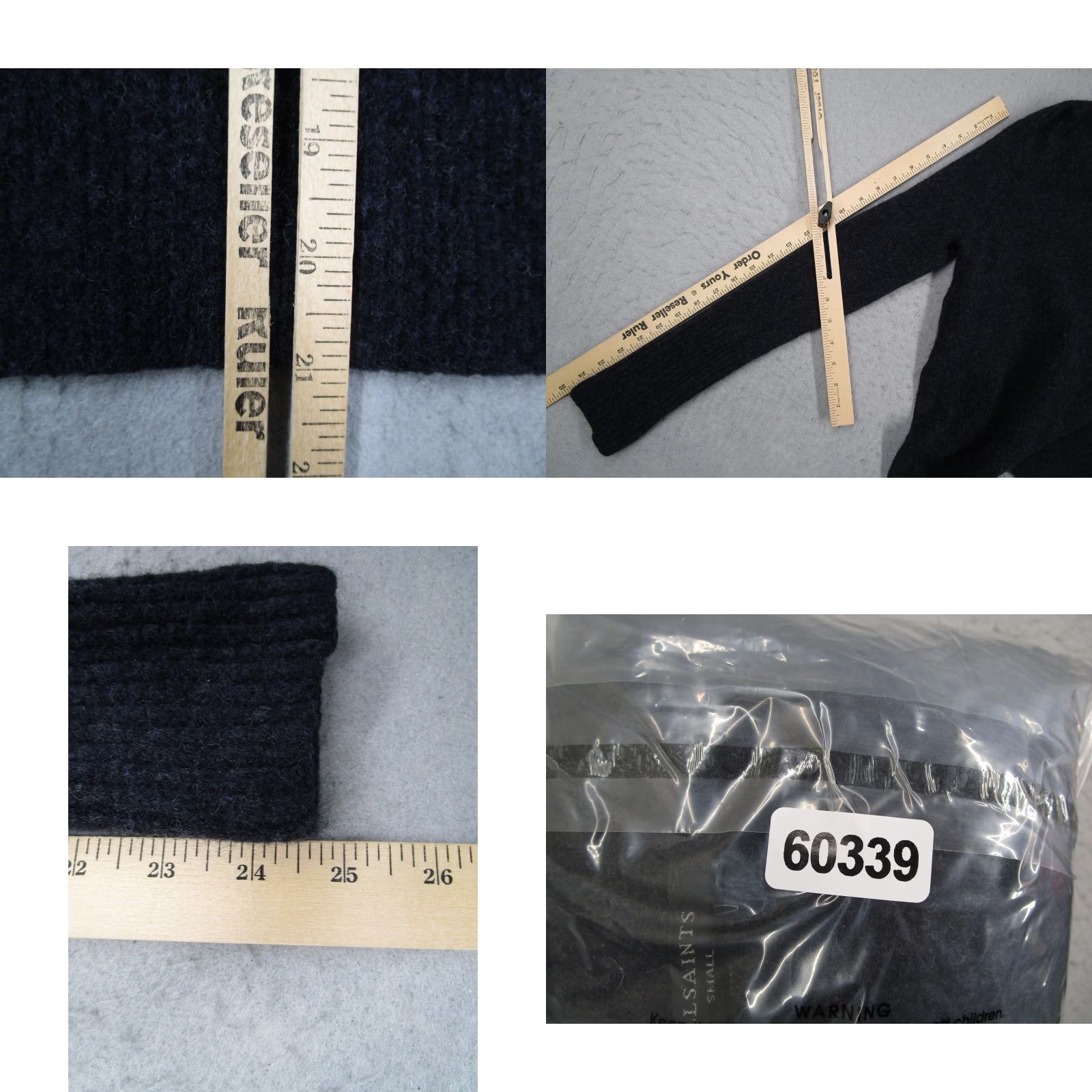 Allsaints VINTAGE AllSaints Sweater Womens Small Dark Blue Tierny Evolution Knit Yak Wool Blend Size S / US 4 / IT 40 - 8 Thumbnail