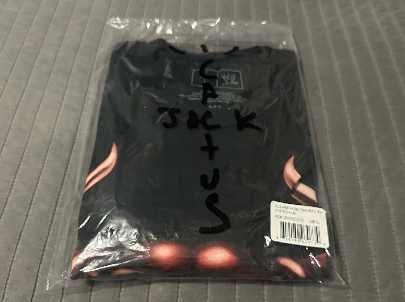 Travis Scott Travis Scott WWE The Rock WrestleMania Cactus Jack TShirt XL Size US XL / EU 56 / 4 - 5 Thumbnail