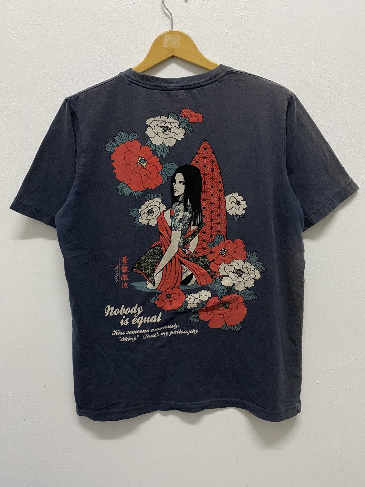 Japanese Brand Vintage Japanese Sukajan Girl Brand Kissmark T-Shirt Size US L / EU 52-54 / 3 - 2 Thumbnail