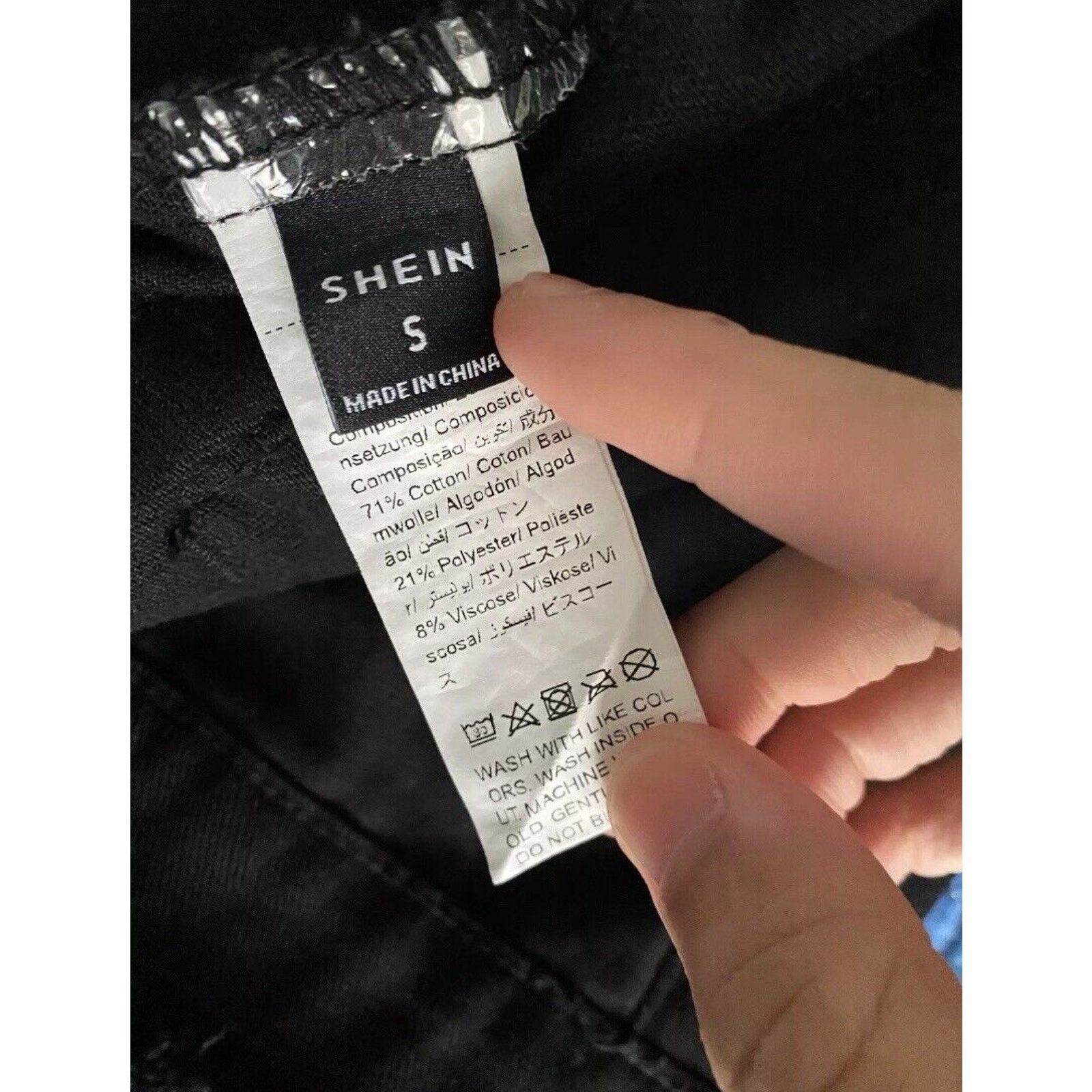 Shein Black Ripped Denim Jacket Button-Up M Size US M / EU 48-50 / 2 - 3 Thumbnail