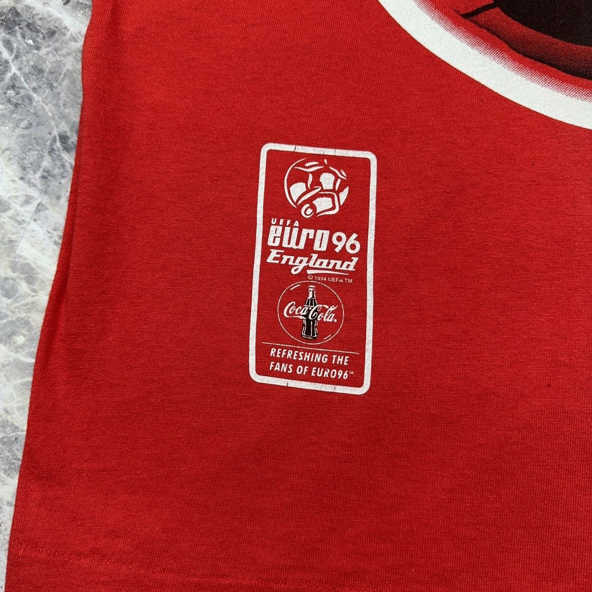 Coca Cola × Vintage Vintage Coca Cola T shirt Uefa Euro 96 Promo 1994 XL Soccer Size US XL / EU 56 / 4 - 11 Thumbnail