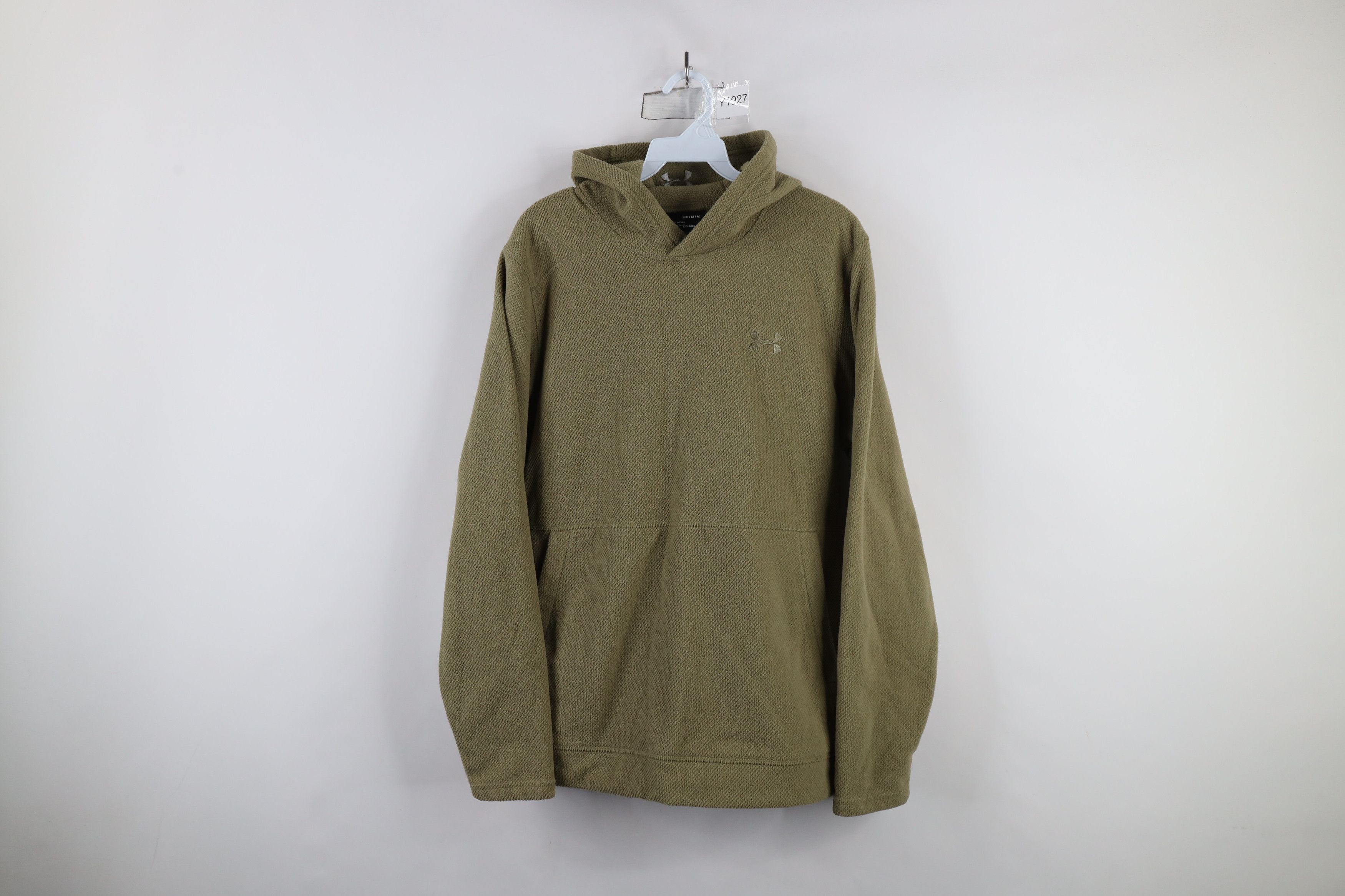 Under Armour × Vintage Under Armour ColdGear Thermal Waffle Fleece Hoodie Green Size US M / EU 48-50 / 2 - 1 Thumbnail