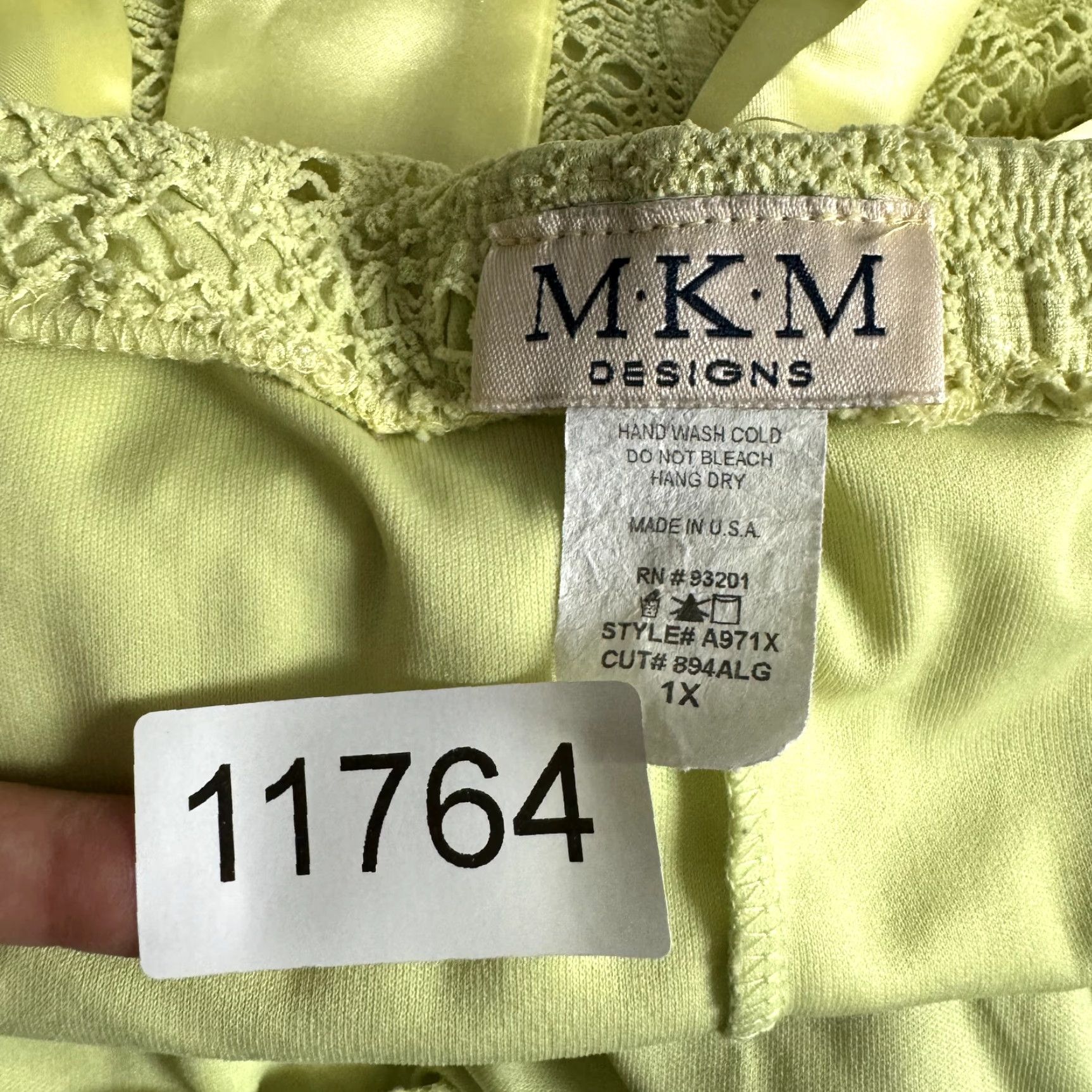 Vintage VINTAGE 90s Y2K Strapless Tube Top Green Coquette Boho Fairy Whimsigoth M.K.M Designs Shirt 1X XL Womens Grunge Lace Size XL / US 12-14 / IT 48-50 - 6 Thumbnail
