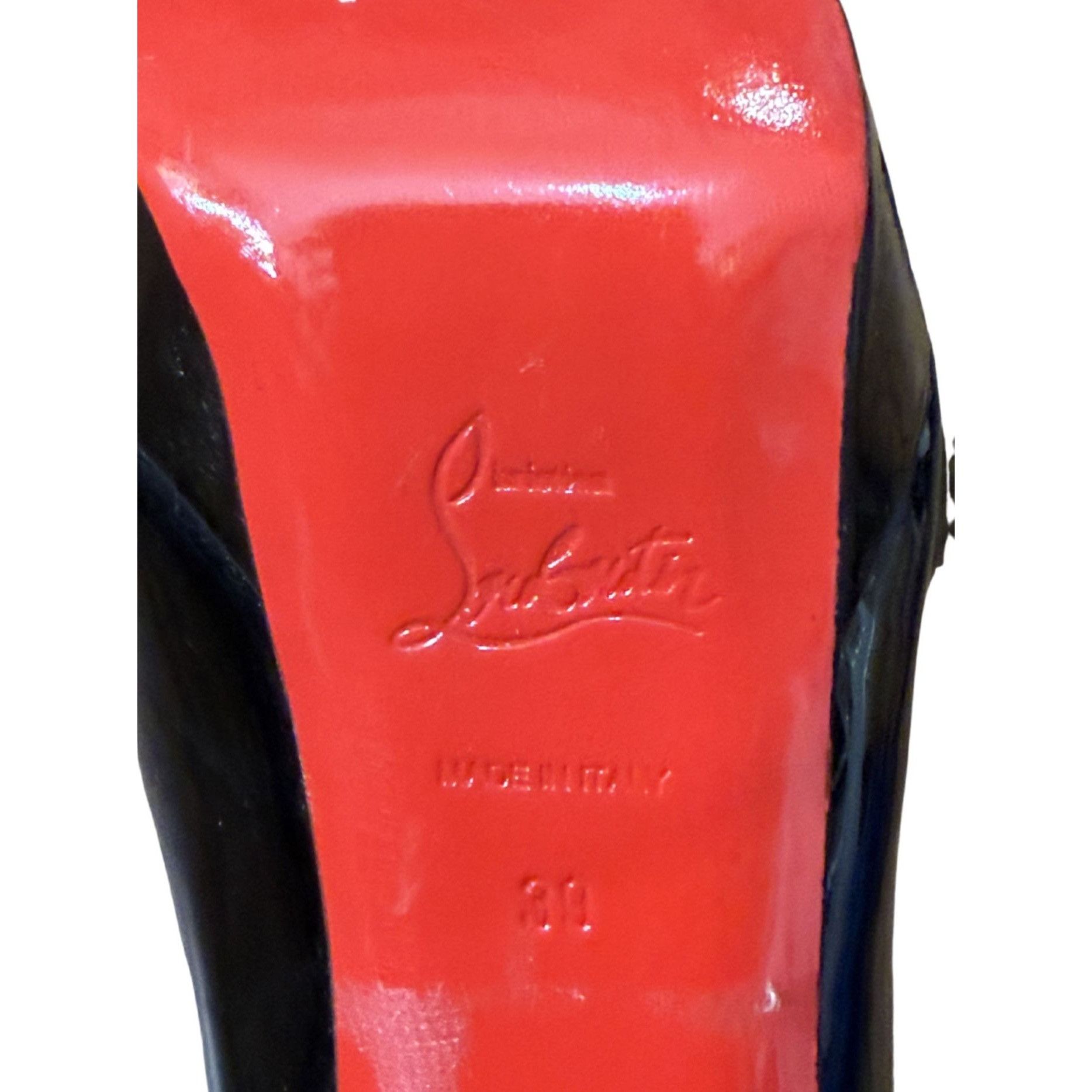 Christian Louboutin Christian Louboutin Black Patent Leather Bianca Pumps EUC $9 Size US 9 / IT 39 - 8 Thumbnail