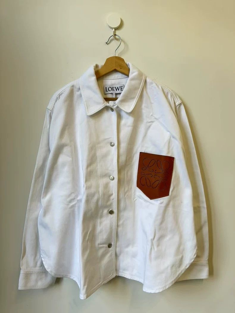 Loewe LOEWE White patch logo denim jacket Size XS / US 0-2 / IT 36-38 - 1 Thumbnail