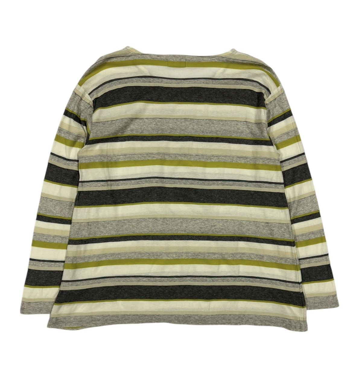 Issey Miyake Plantation Layered Striped Attach Diffrent Fabric Longsleeve Size US M / EU 48-50 / 2 - 2 Thumbnail