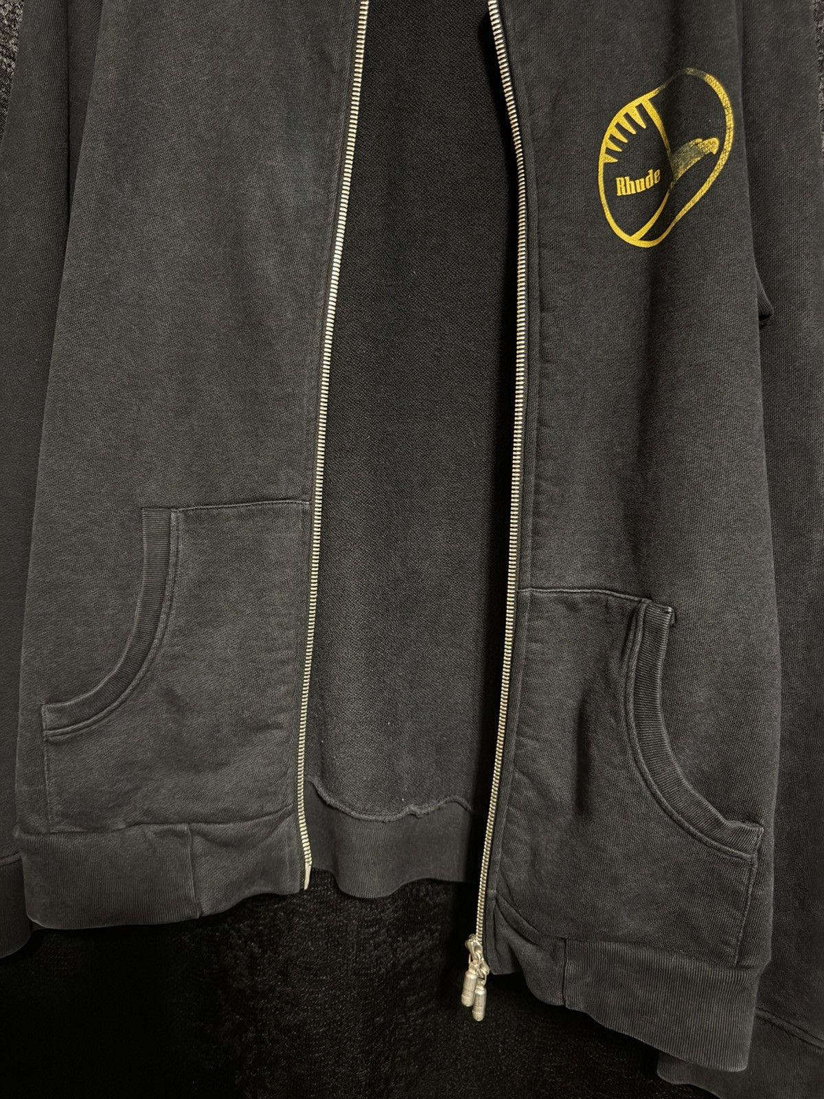 Rhude Fumar Mata Zip Up in Vintage Black Size US M / EU 48-50 / 2 - 10 Thumbnail