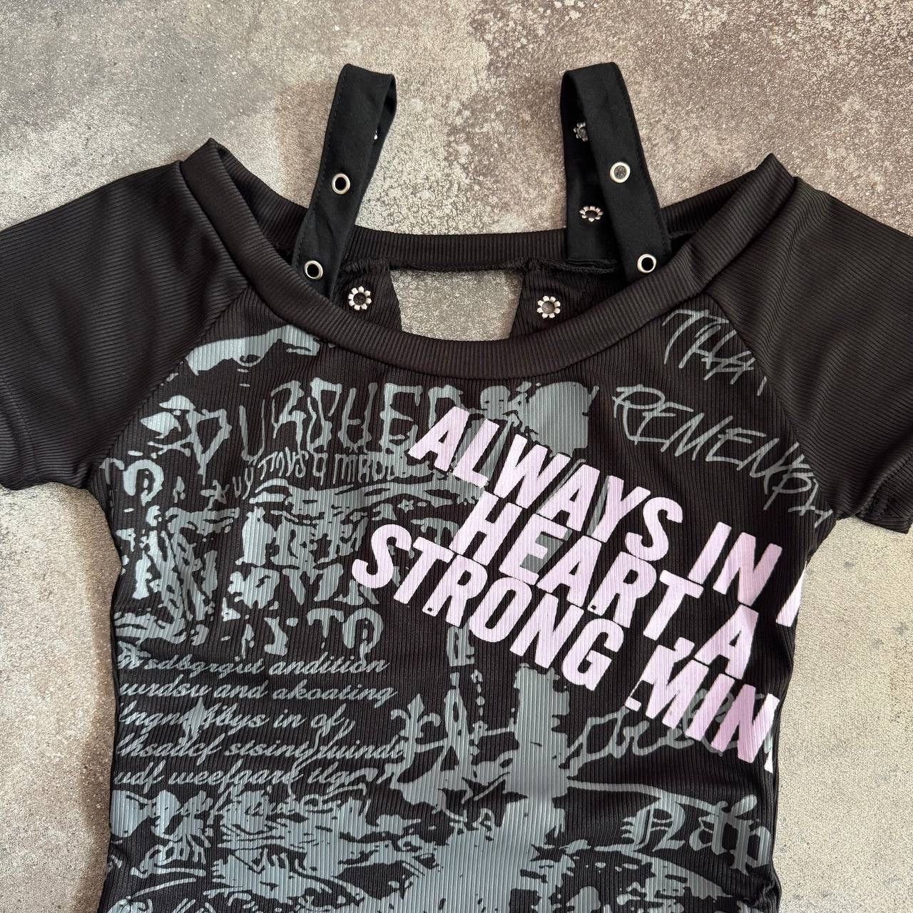 20471120 × Vintage Opium Y2K Goth Punk Avant Garde Affliction Style T-Shirt Size S / US 4 / IT 40 - 4 Thumbnail