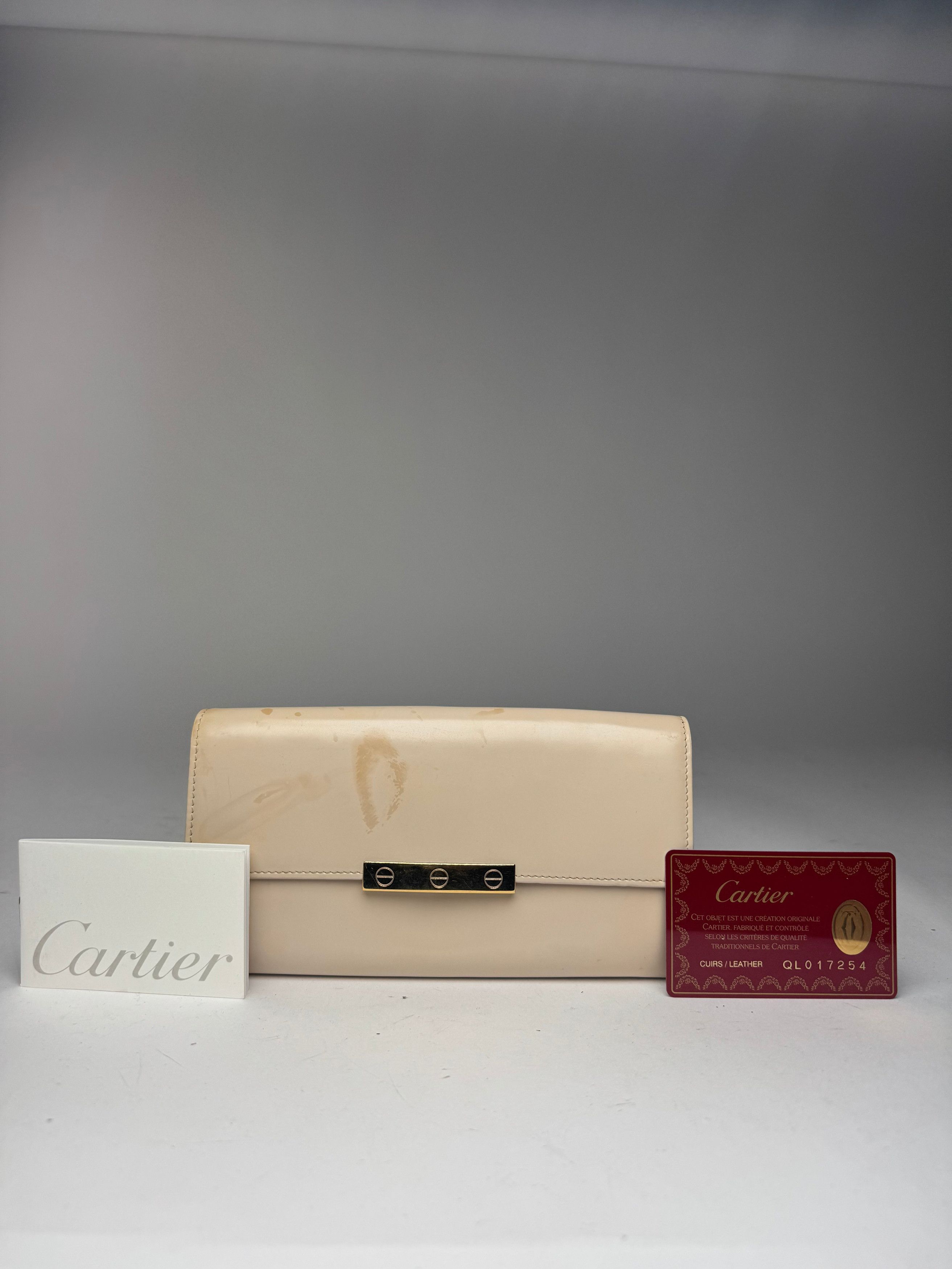 Cartier Vintage Patent leather wallet white Size ONE SIZE - 1 Thumbnail