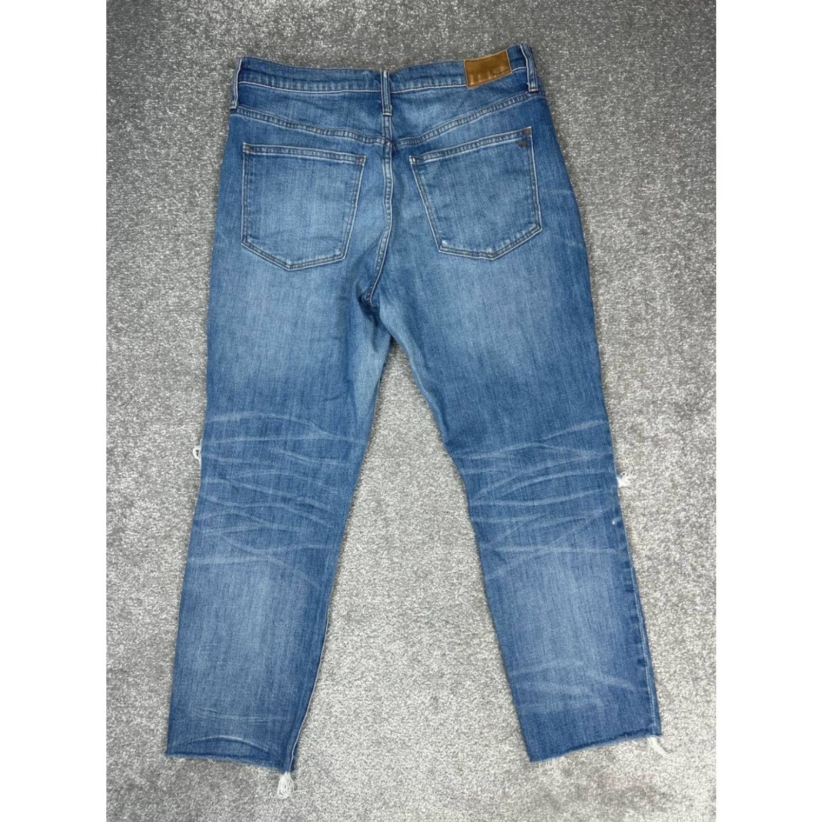Madewell Madewell Jeans Womens 30 Blue Denim Distressed Slim High Rise Boyjean 5-Pocket City Preppy Jeans Size 30" / US 8 / IT 44 - 2 Thumbnail