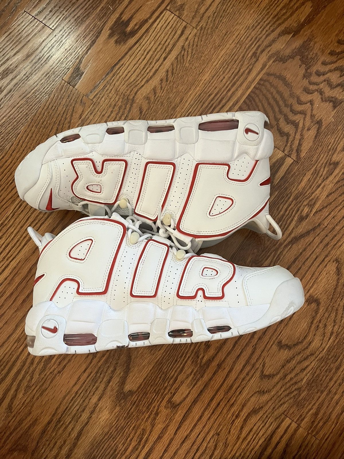 uptempos red and white