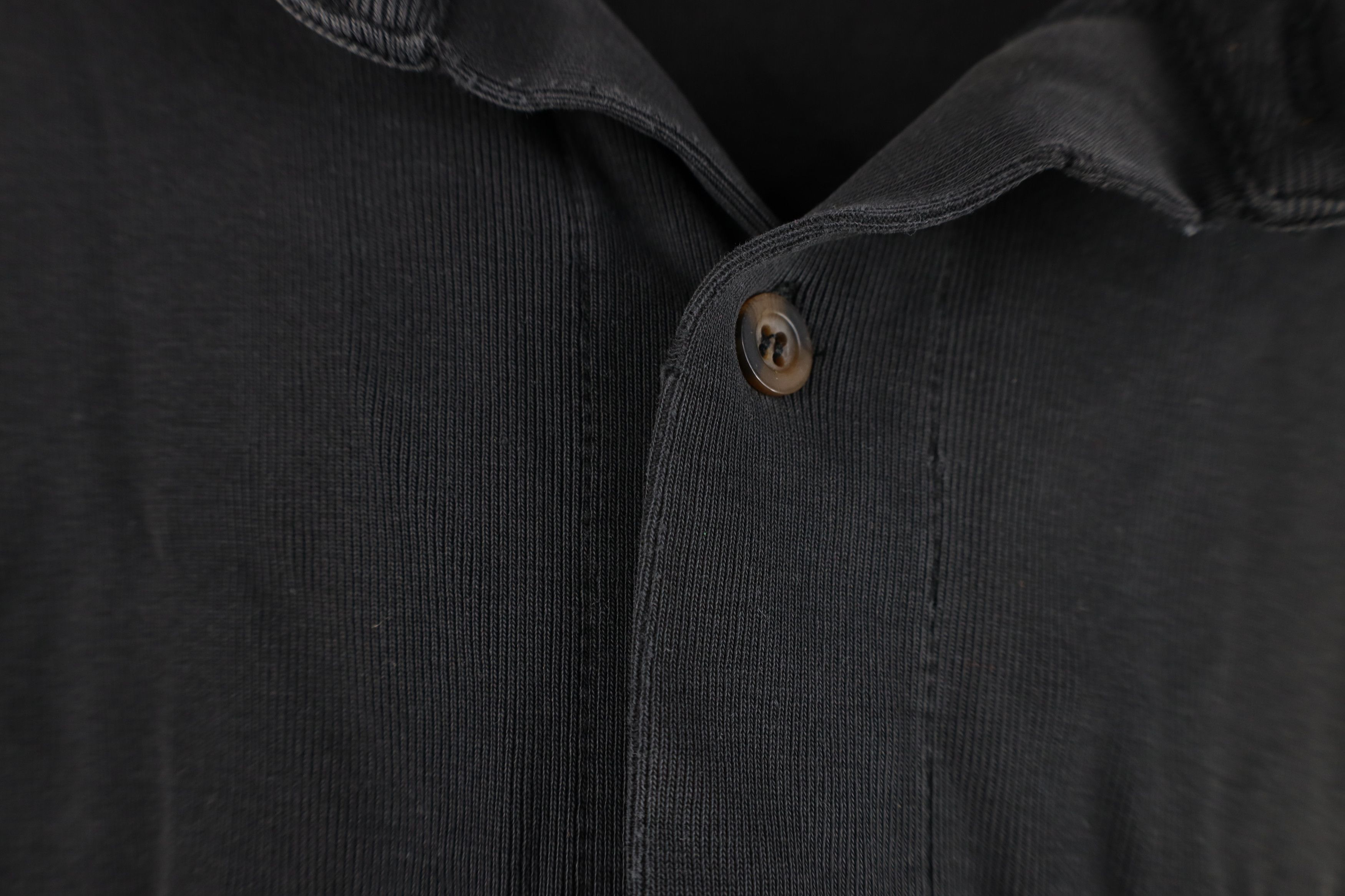 Gap Vintage 90s Gap Heavyweight Ribbed Knit Button Shirt Black Size US XL / EU 56 / 4 - 7 Thumbnail