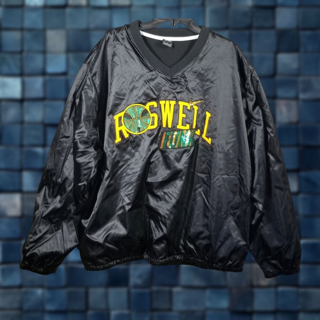 Nike Nike CW7733-010 Basketball Top Long Sleeve Pullover Men 2XL Black Gold Nike Roswell Rayguns Embroidered Logo Sequin 90s? Size US XXL / EU 58 / 5 - 1 Thumbnail