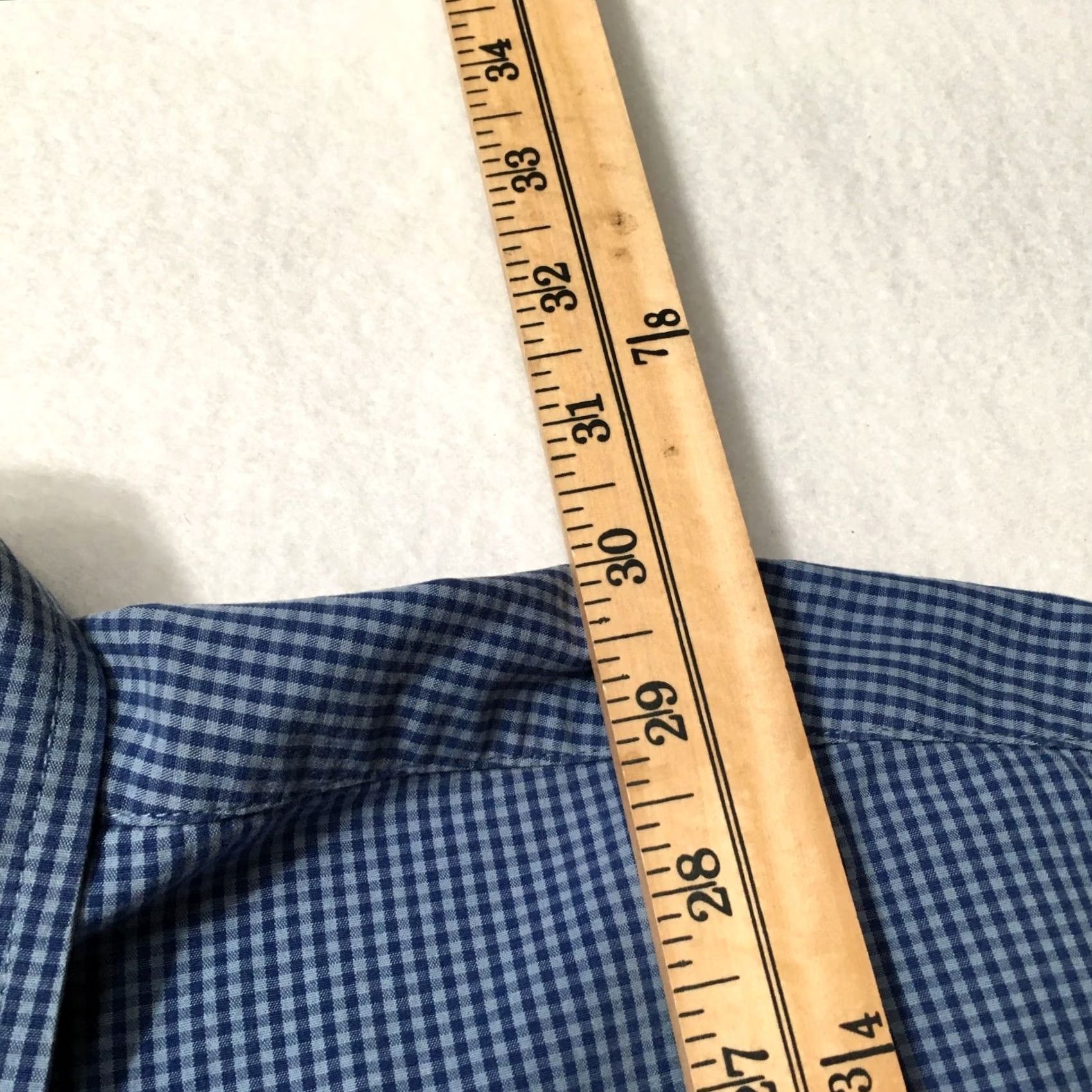 Guess Guess Jeans USA VTG Button Up Shirt LARGE BLUE Geometric CHECK Men's Size US L / EU 52-54 / 3 - 6 Thumbnail