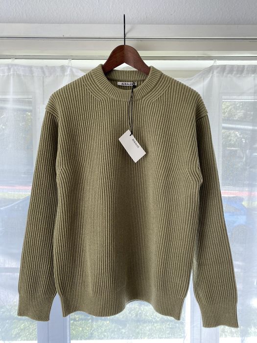 Auralee BNWT Super Fine Wool Rib Knit Sweater | Grailed