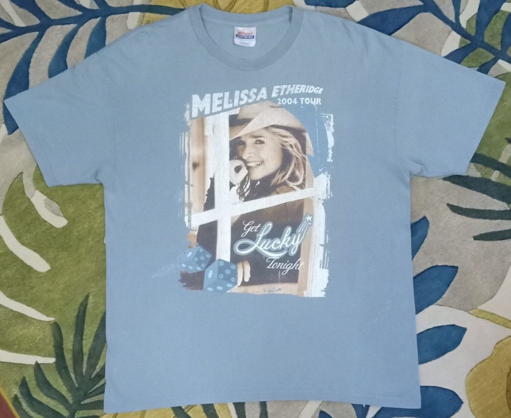 Band Tees Vintage Melissa Etheridge 2004 Tour : Get Lucky Tonight Size US L / EU 52-54 / 3 - 3 Thumbnail