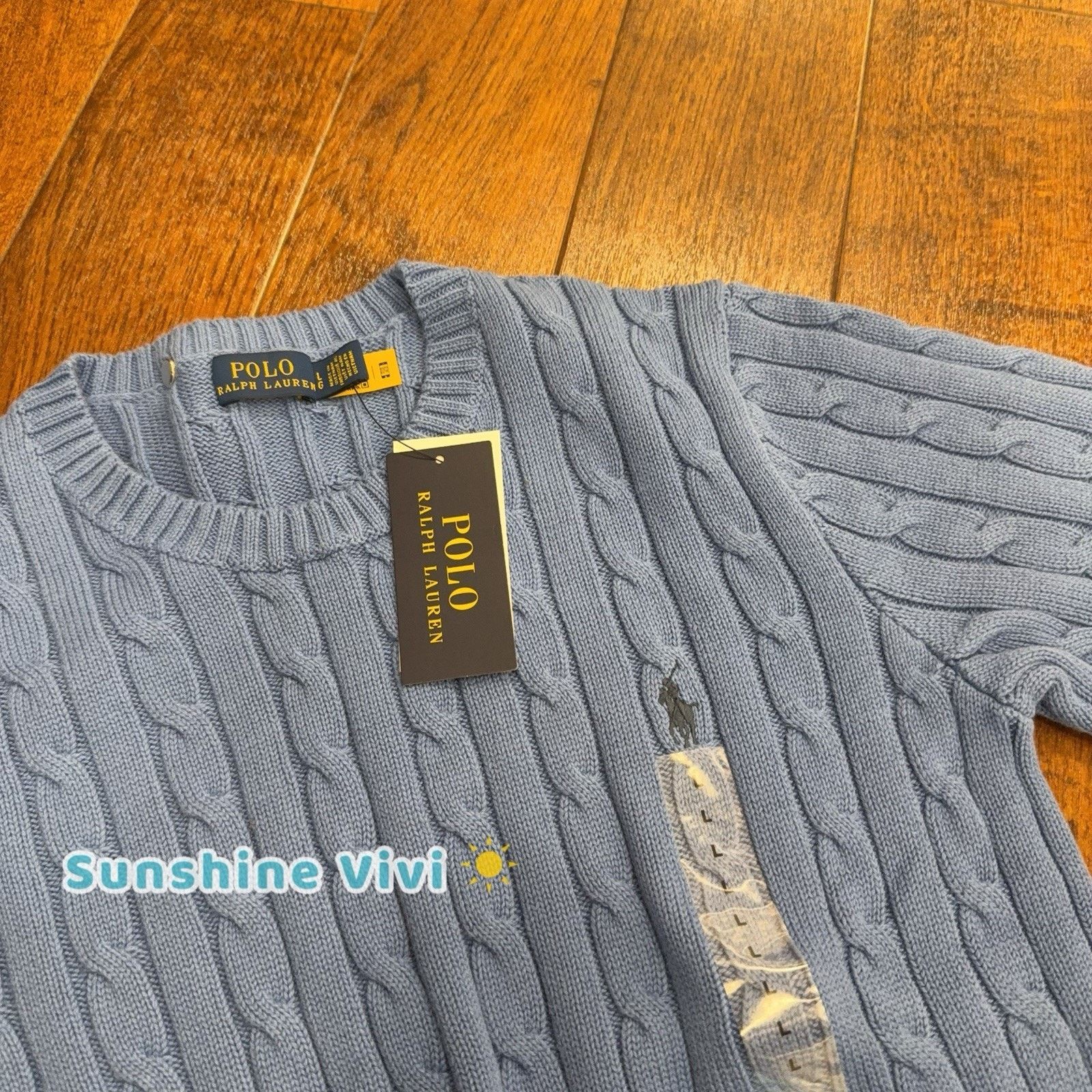 Polo Ralph Lauren NWT Polo Ralph Lauren Woman Cotton Short-Sleeve Sweater blue Size L / US 10 / IT 46 - 3 Thumbnail