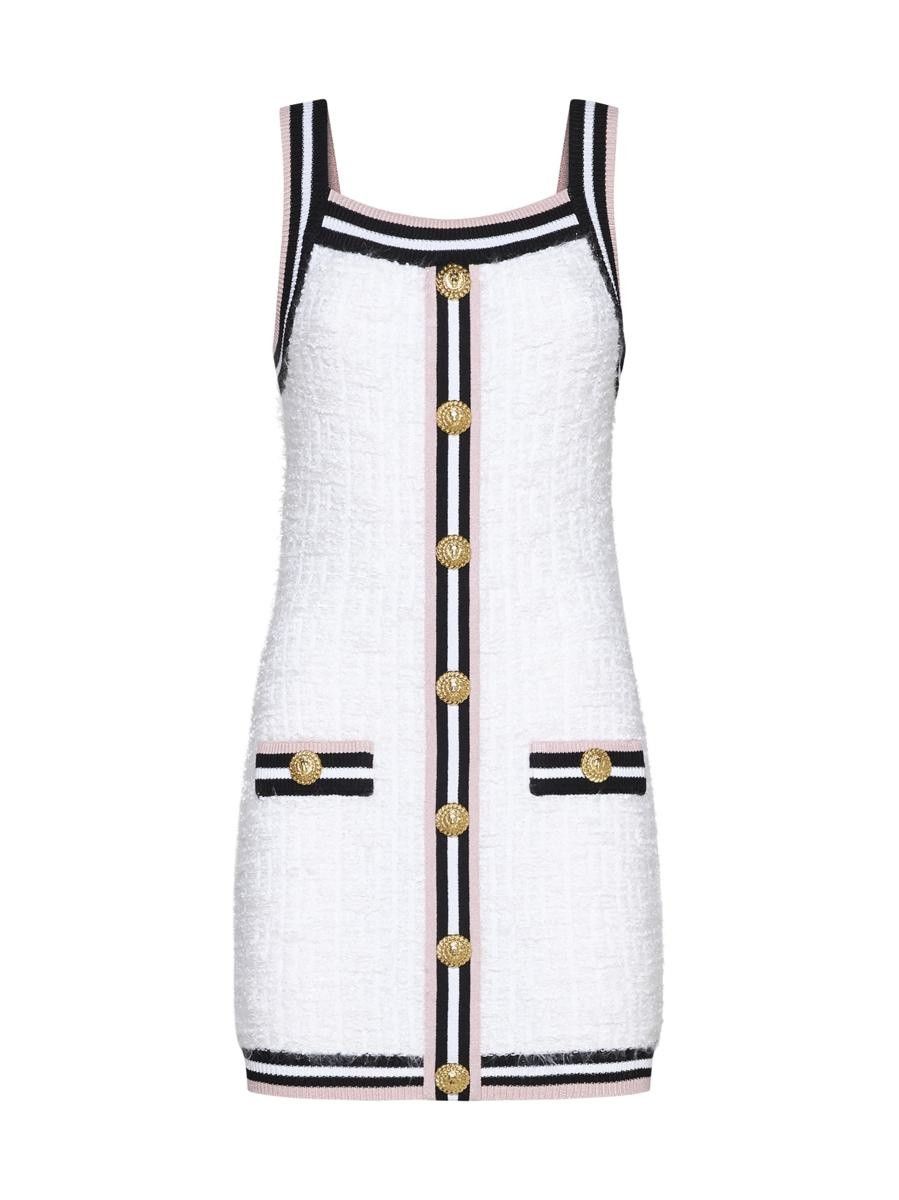 Balmain o1s1wg110825 Dress in White Size XL / US 12-14 / IT 48-50 - 1 Thumbnail