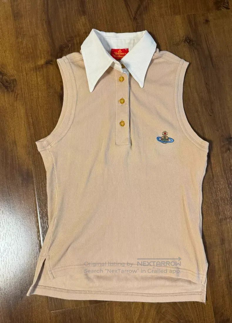 Vivienne Westwood Vivienne Westwood Khaki milk tea-colored sleeveless vest w Size M / US 6-8 / IT 42-44 - 2 Thumbnail