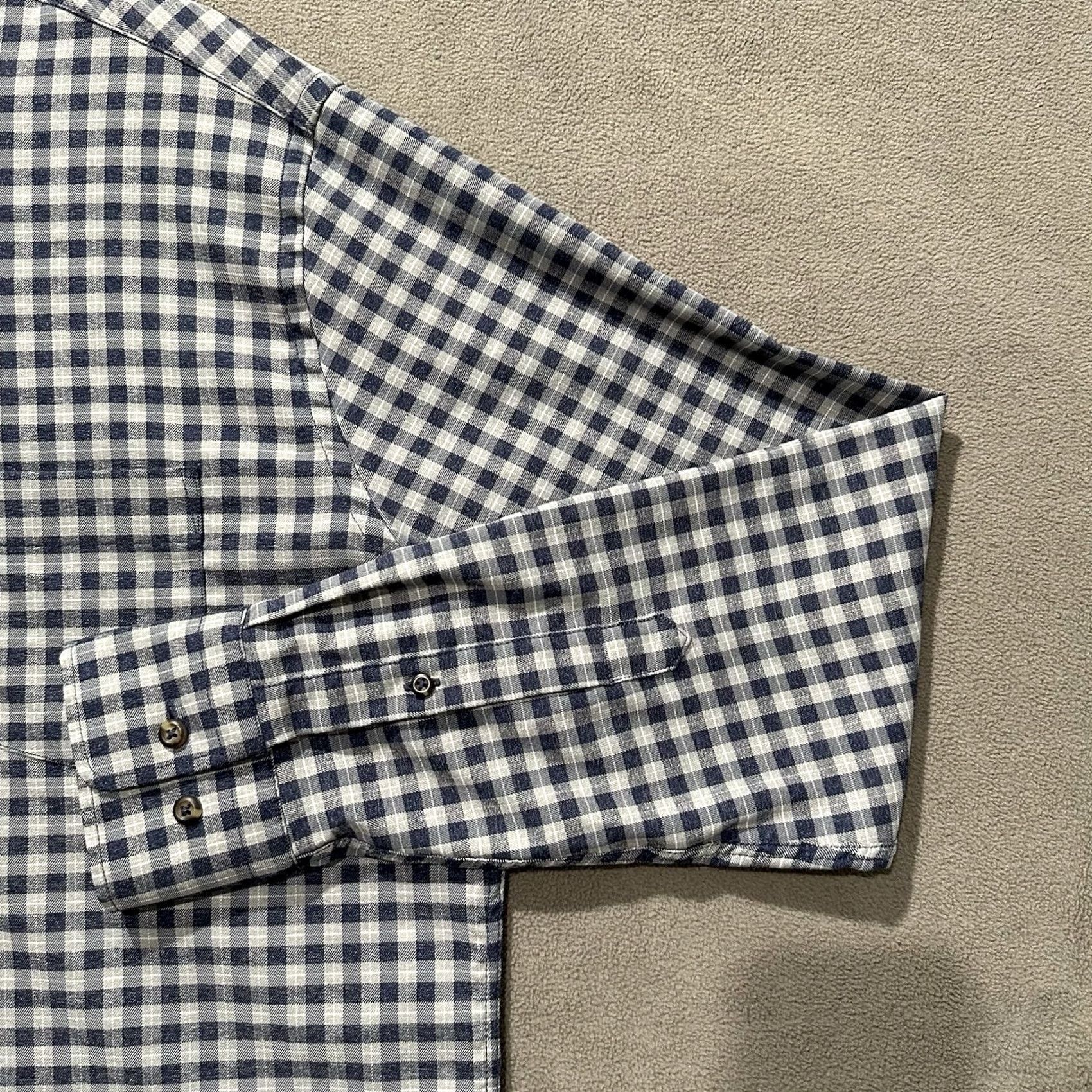 Peter Millar Peter Millar Shirt Men Large Blue Gray Betts Performance Check Plaid Button Down Size US L / EU 52-54 / 3 - 7 Thumbnail