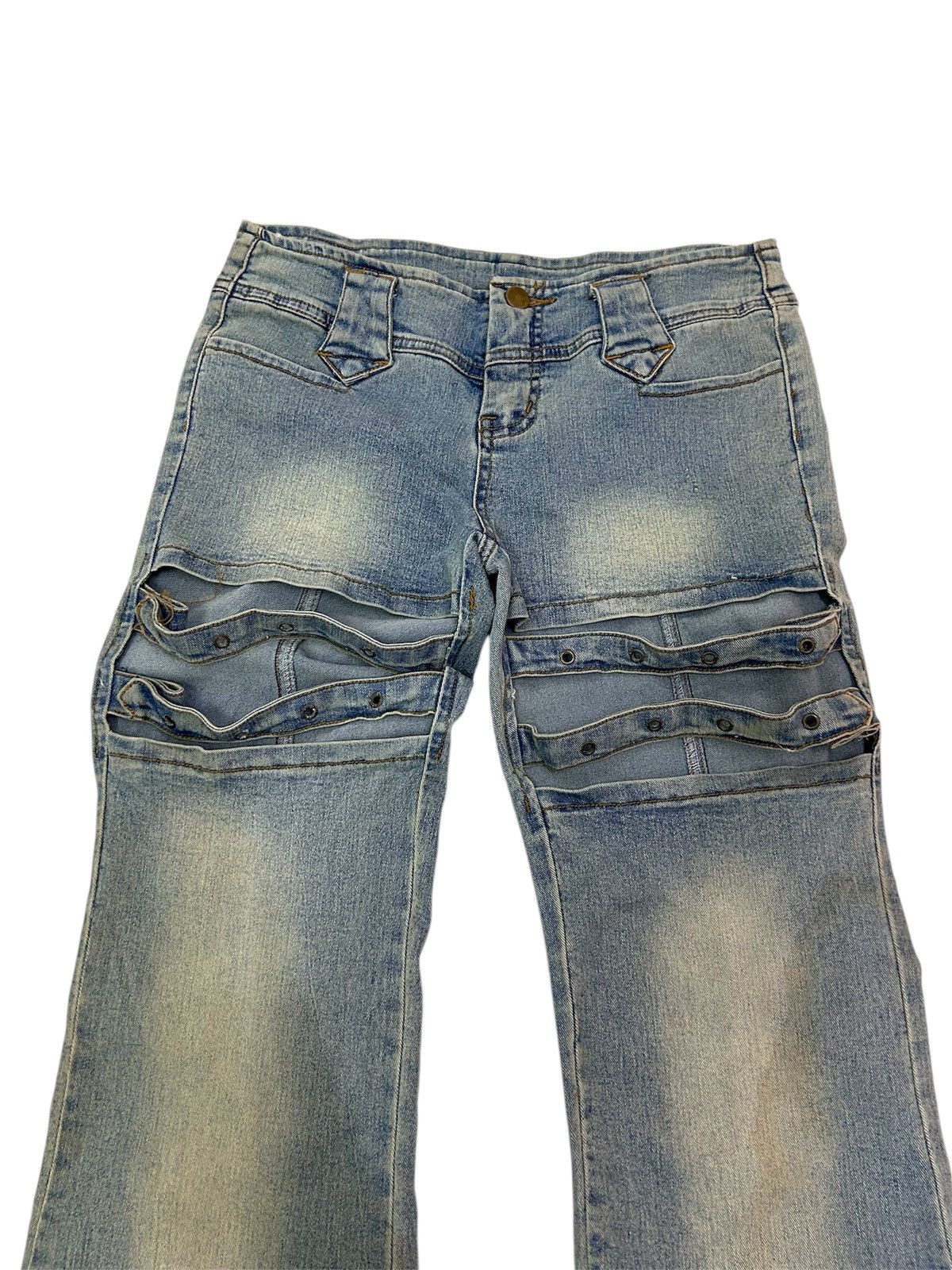 Japanese Brand × Vintage 💥 Vintage Japanese Punk Style Boot Cut Jeans Size 28" / US 6 / IT 42 - 3 Thumbnail