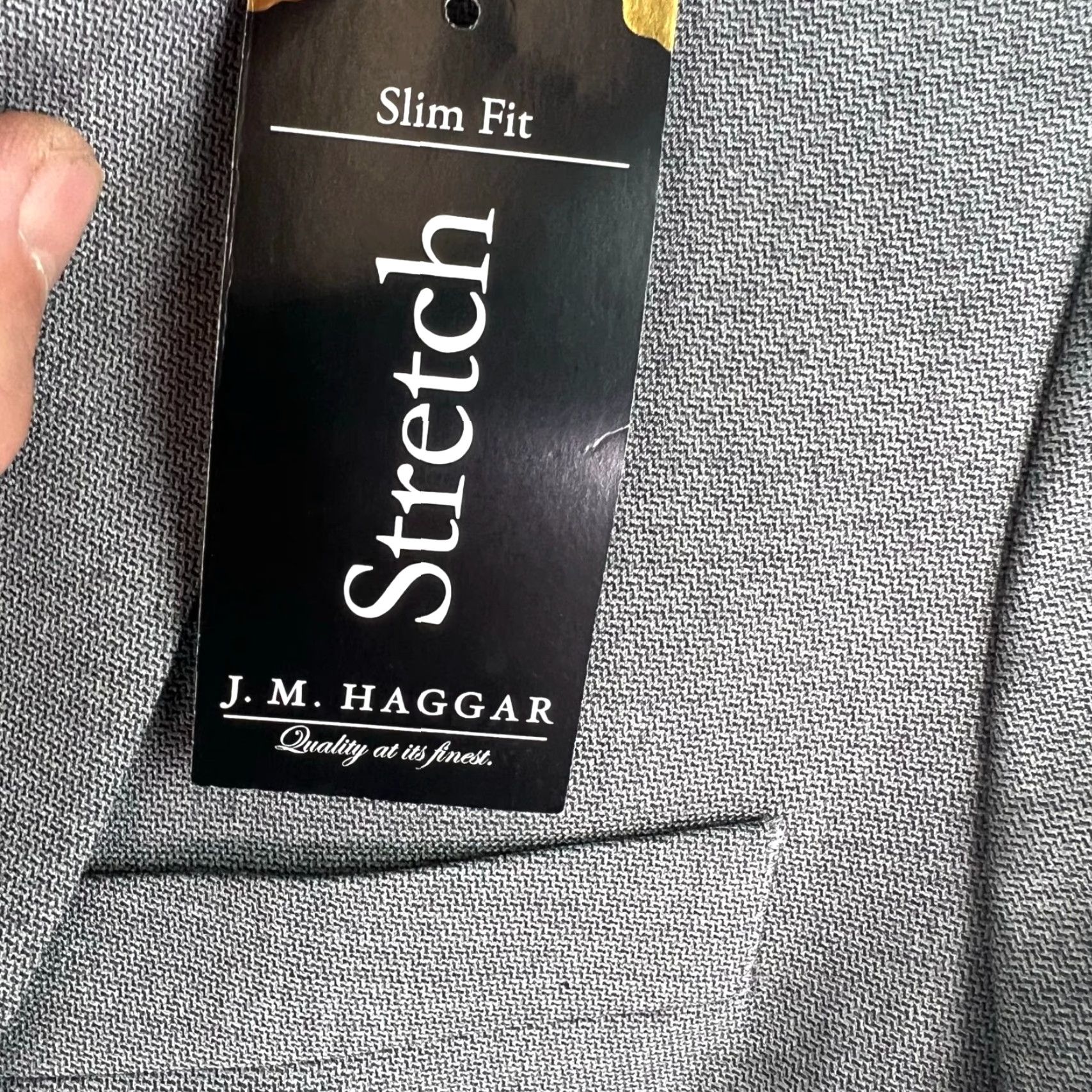 Haggar Haggar J.M. Hagger Joe III Slim Fit Stretch Blazer Mens Size 40 Gray Size 40R - 6 Thumbnail