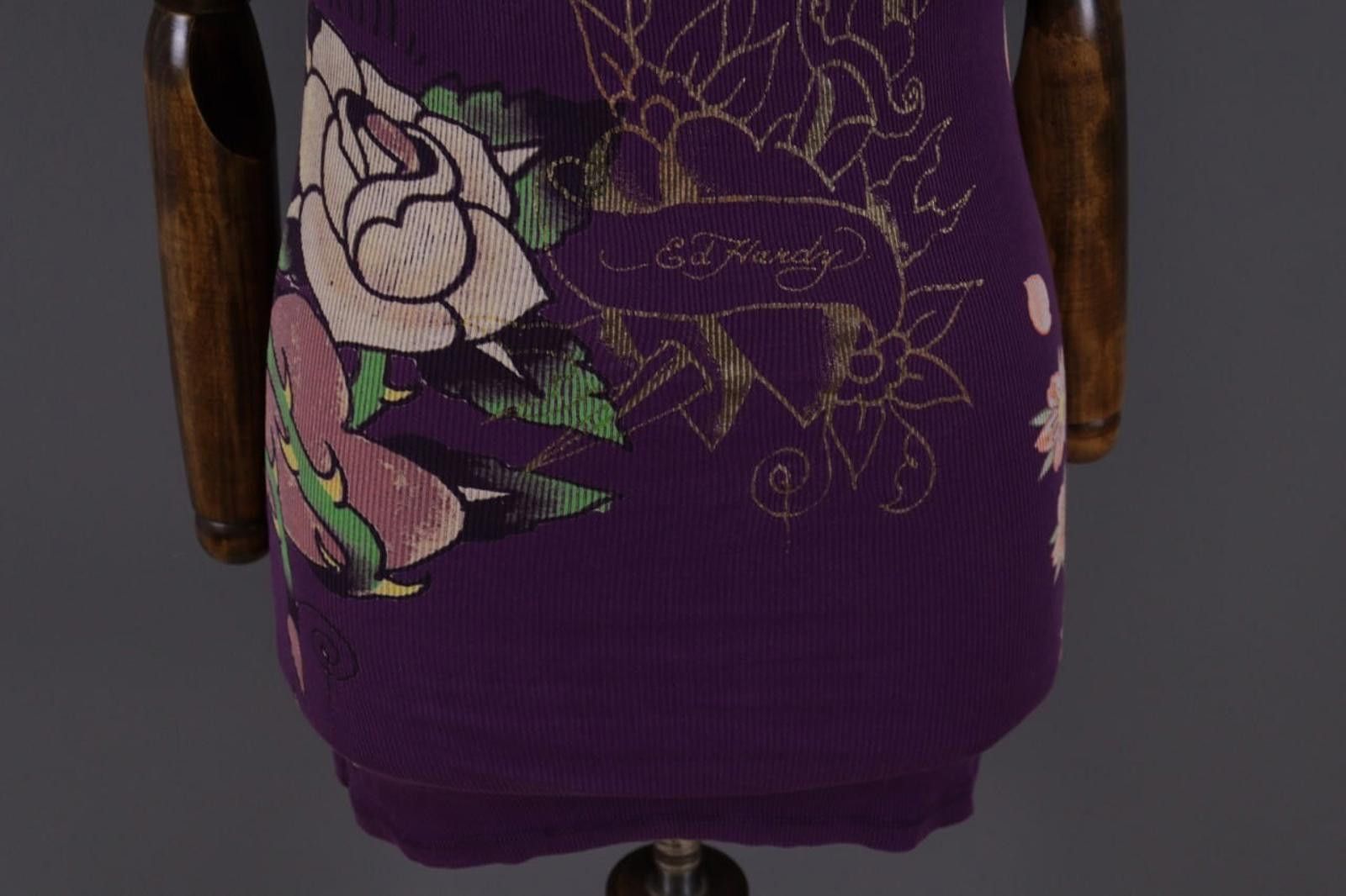 Ed Hardy Ed Hardy by Christian Audigier Purple Tunic Shirt Size M Size S / US 4 / IT 40 - 3 Thumbnail