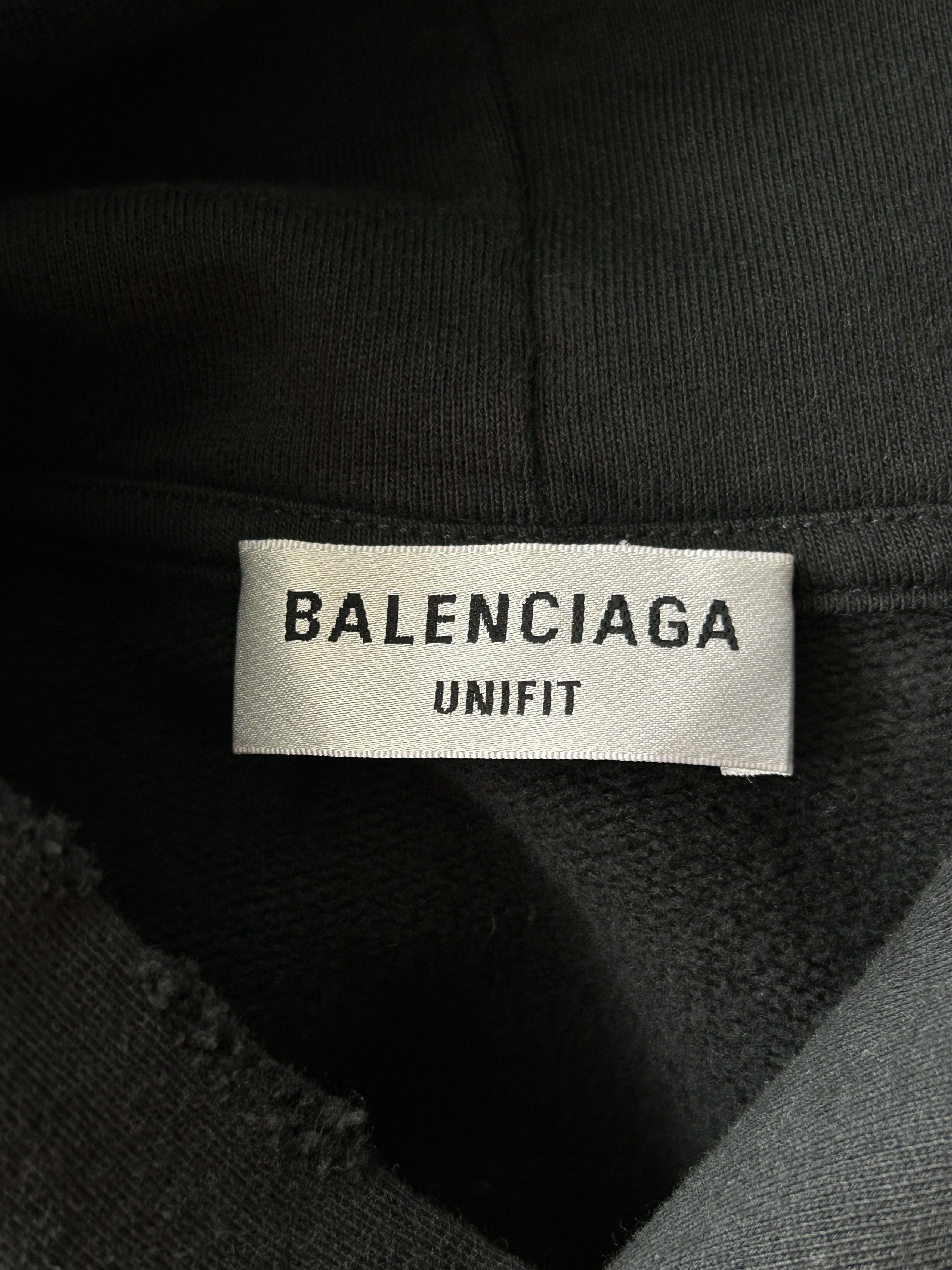 Balenciaga Balenciaga Black & Rainbow Graffiti Logo Hoodie Size US XXL / EU 58 / 5 - 3 Thumbnail
