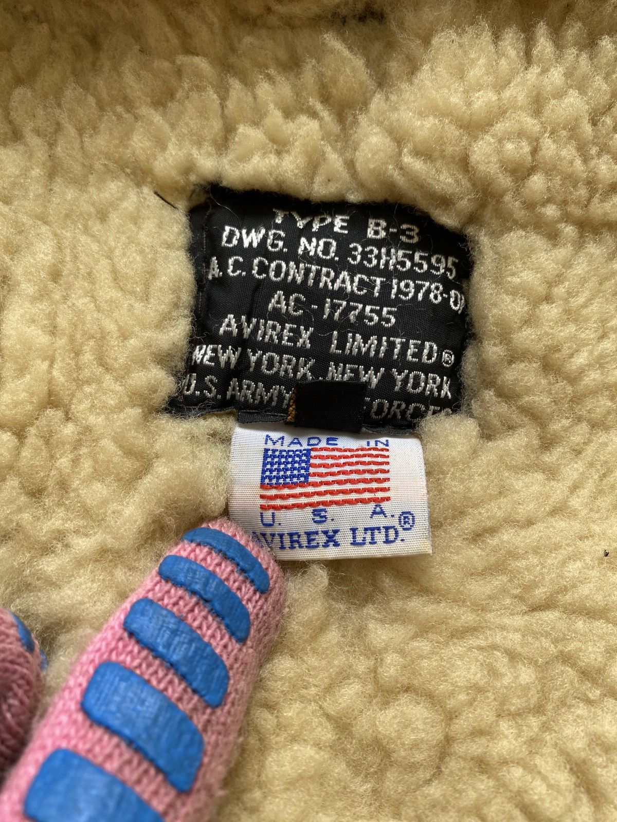 Avirex Vintage 80s Avirex B3 Sheepskin Us Army Air Force Jacket Size US L / EU 52-54 / 3 - 20 Thumbnail