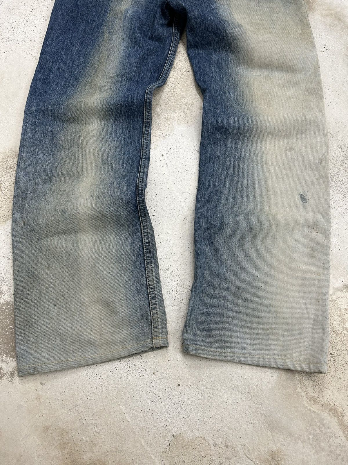 Levi's Vintage Levis 605 Orange Tab Acid Washed Baggy Size US 31 - 14 Thumbnail